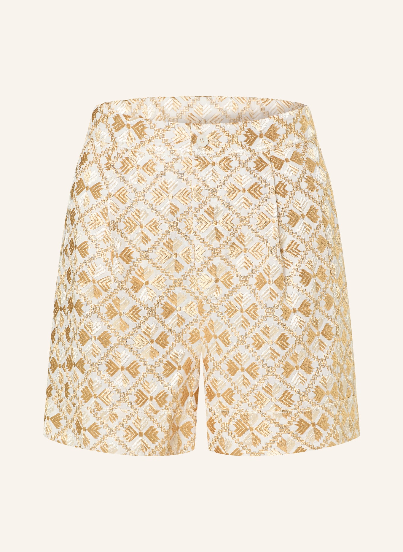 Greek Archaic Kori shorts: GOLD / WHITE