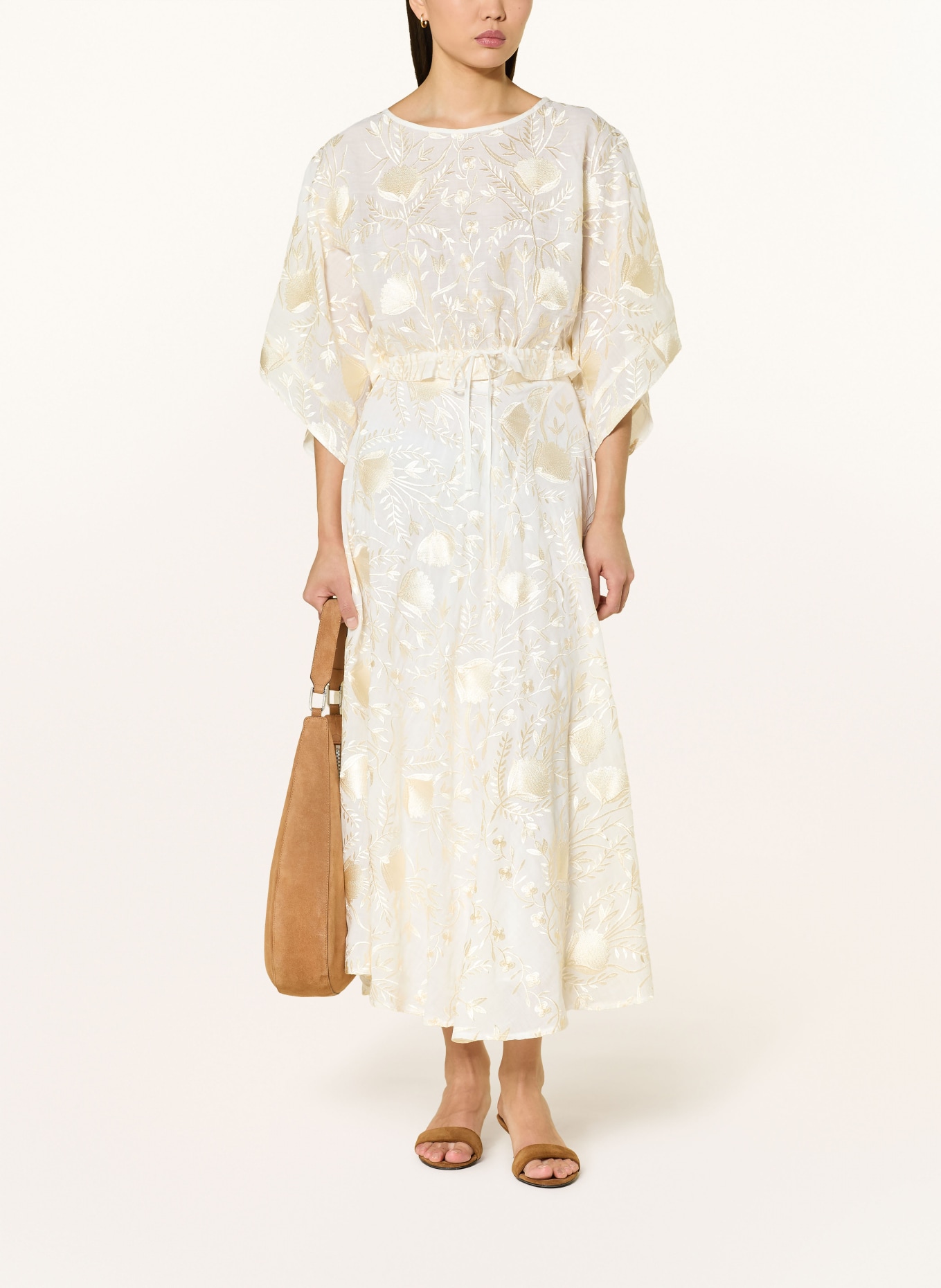 Greek Archaic Kori skirt: CREAM / GOLD