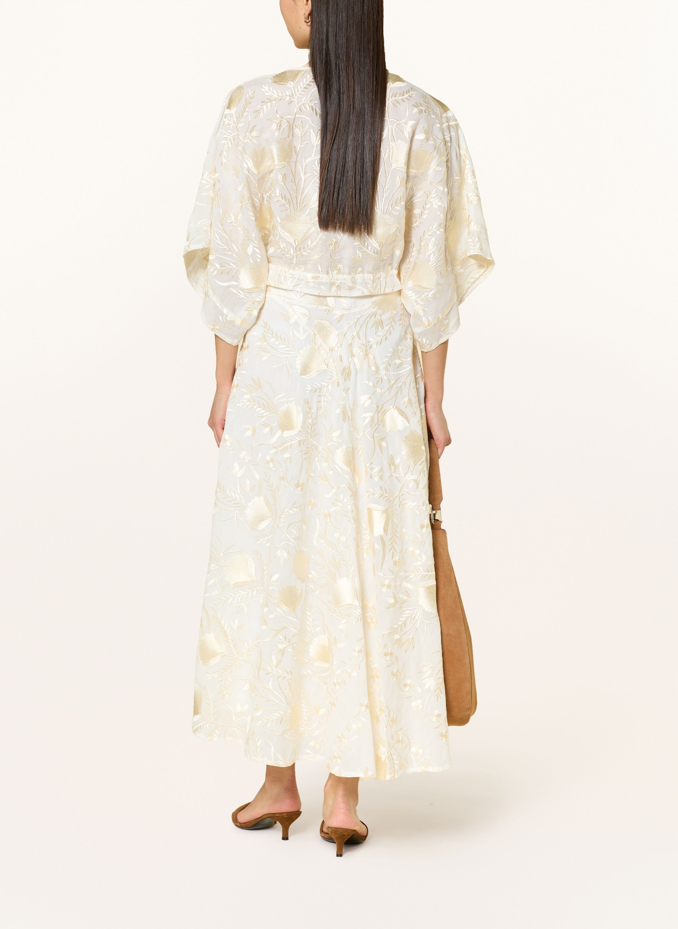 Greek Archaic Kori skirt: CREAM / GOLD