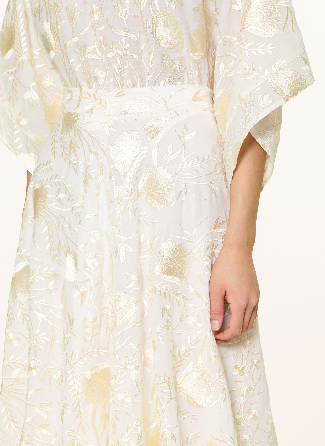 Greek Archaic Kori skirt: CREAM / GOLD