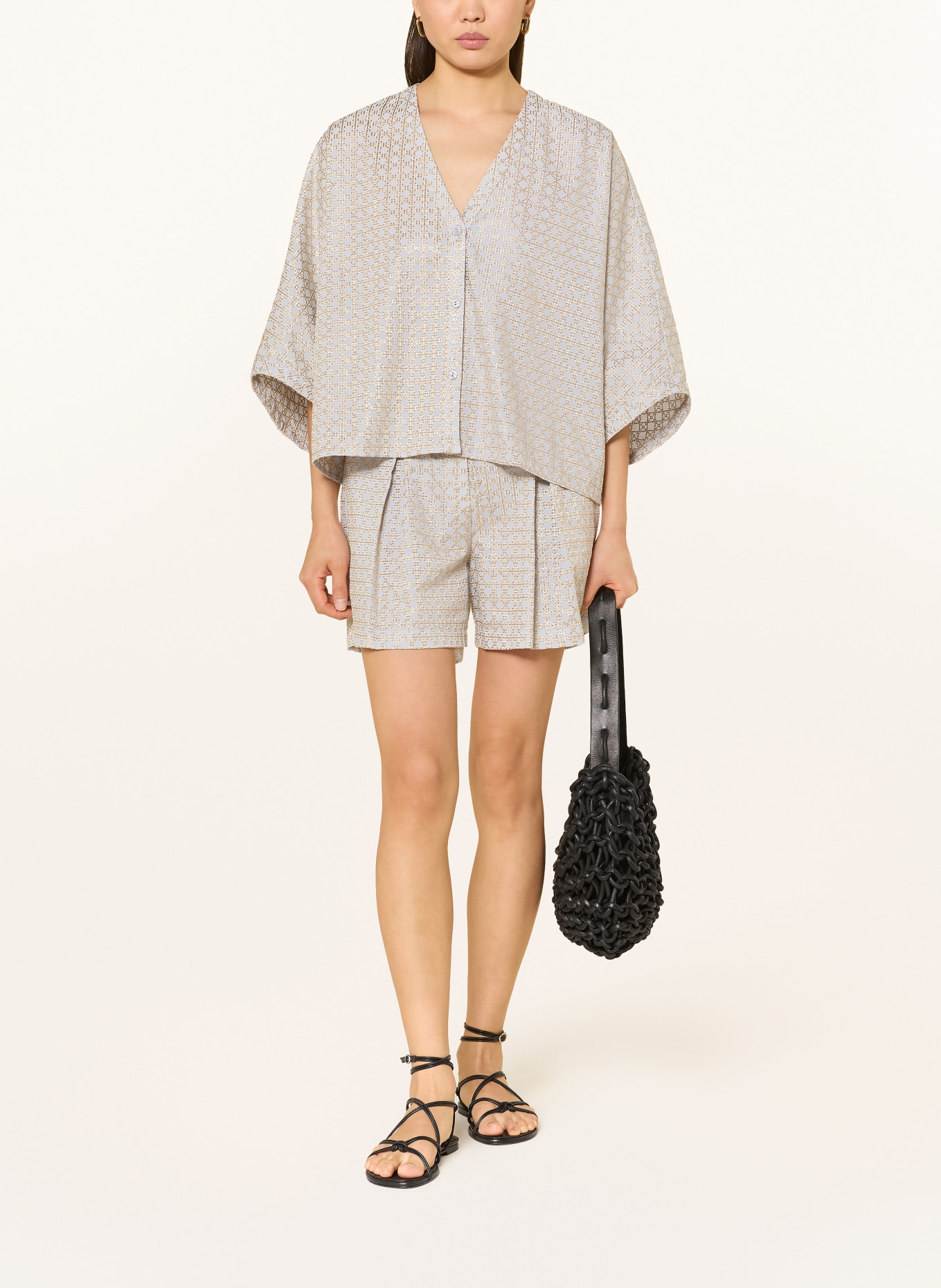 Greek Archaic Kori Shorts: BLAUGRAU / GOLD