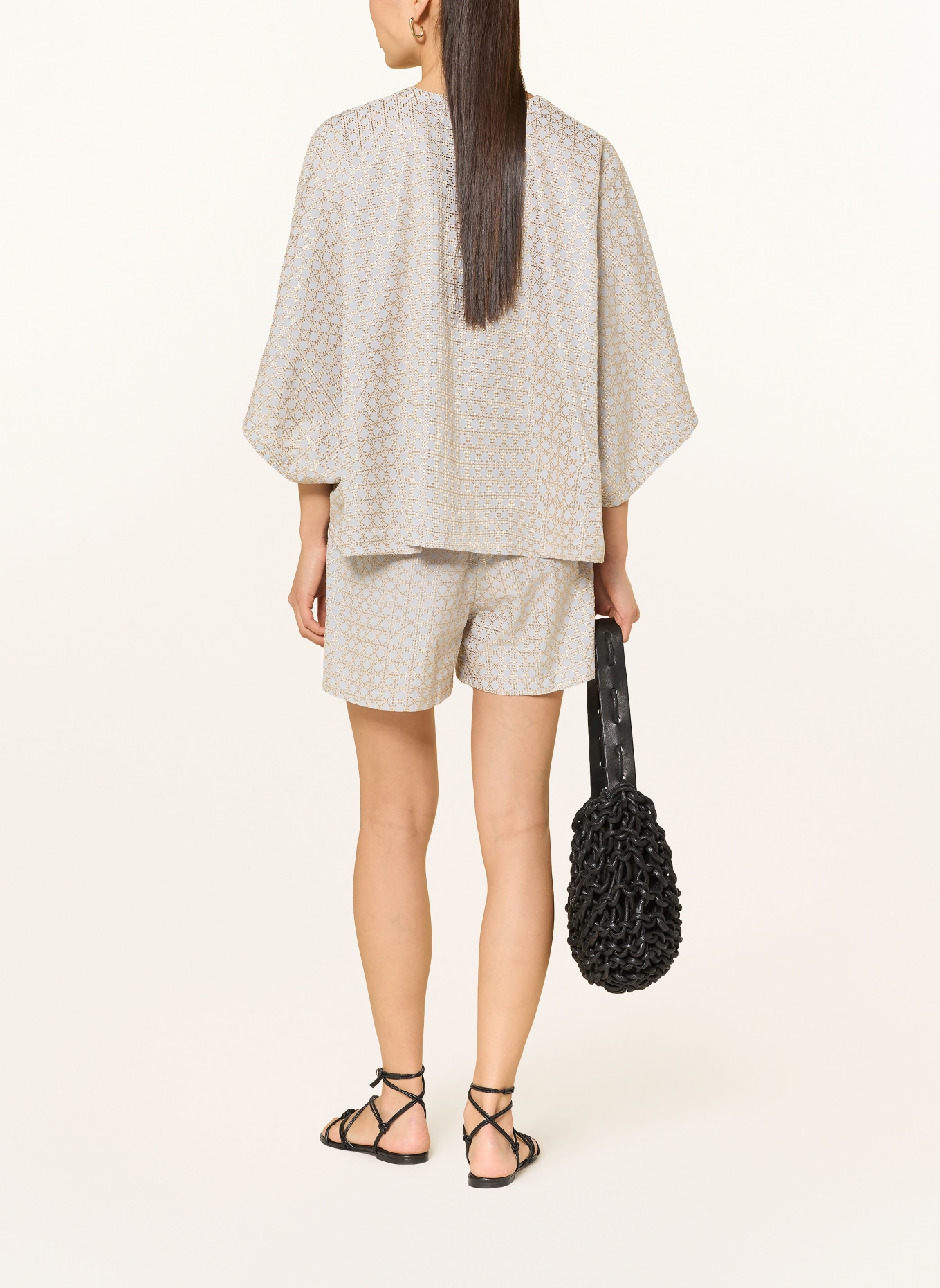 Greek Archaic Kori Shorts: BLAUGRAU / GOLD