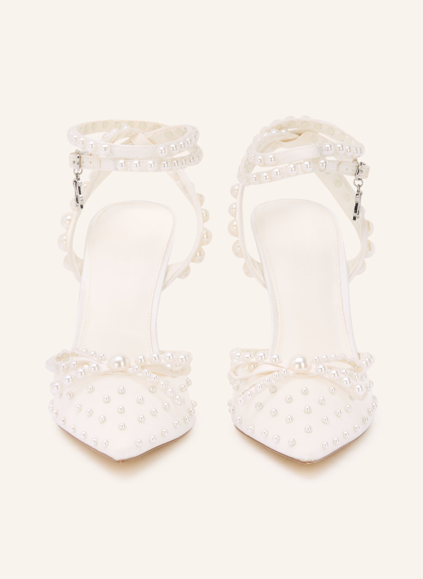 STEVE MADDEN Slingpumps z ozdobnymi perełkami: ECRU