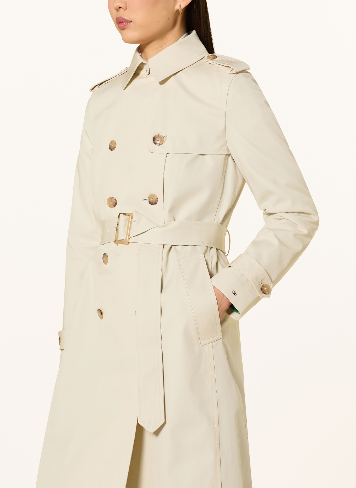 TOMMY HILFIGER trencz: KREMOWY