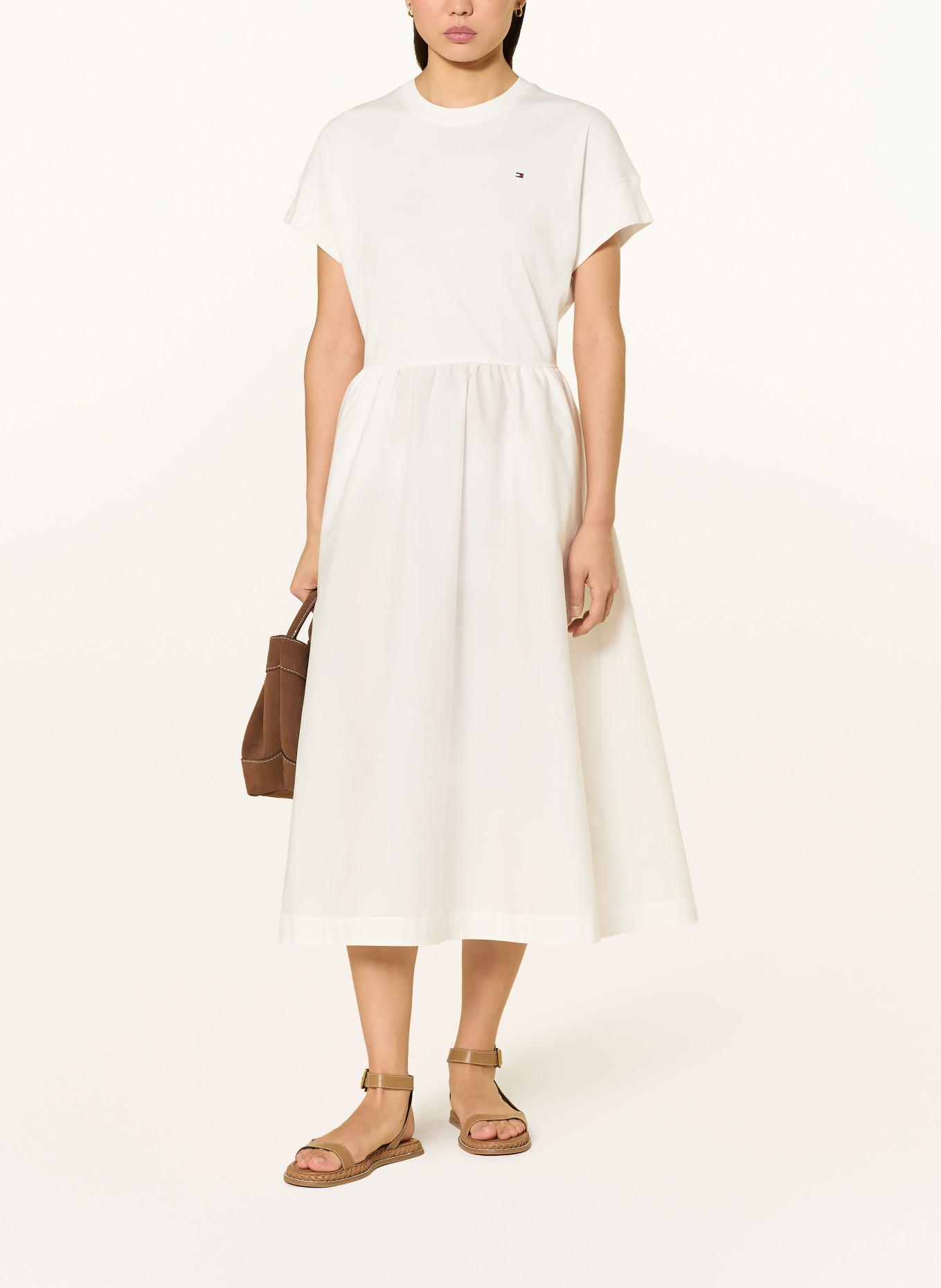 TOMMY HILFIGER Šaty CODY z kombinace materiálů: REŽNÁ