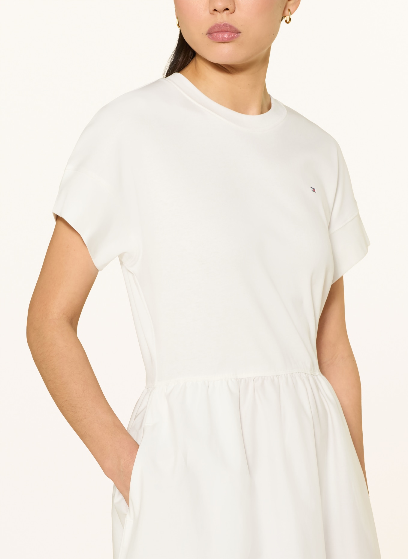 TOMMY HILFIGER Šaty CODY z kombinace materiálů: REŽNÁ