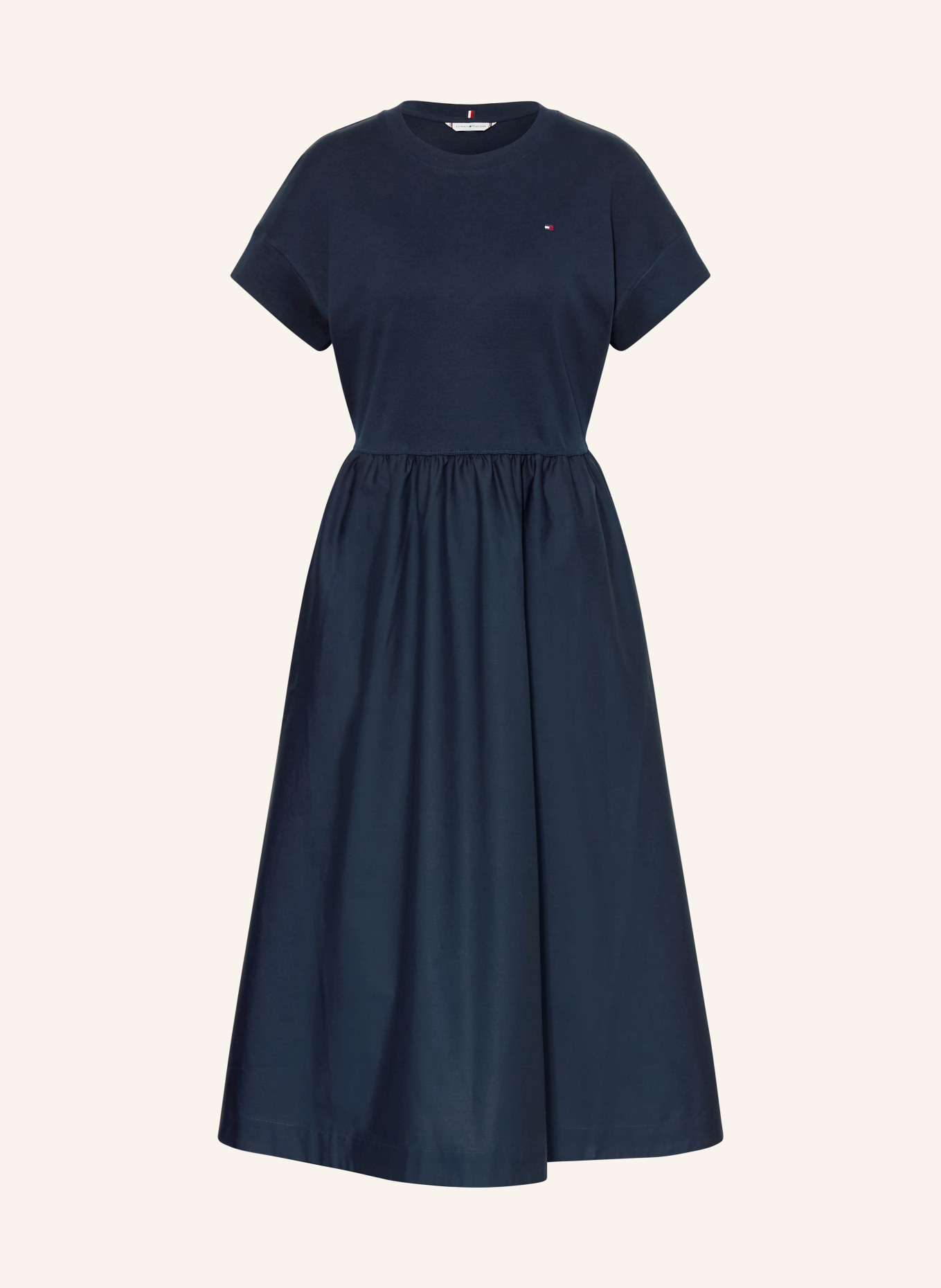 TOMMY HILFIGER Kleid CODY im Materialmix: DUNKELBLAU