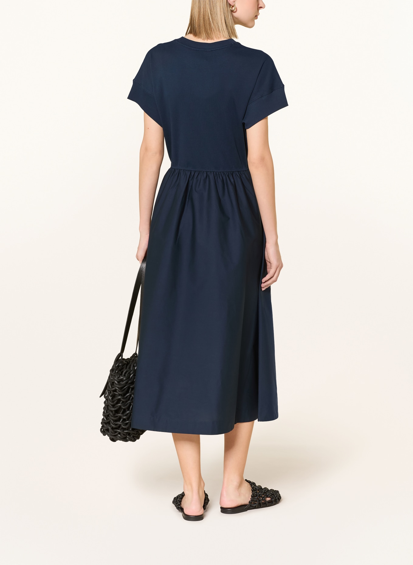 TOMMY HILFIGER Kleid CODY im Materialmix: DUNKELBLAU