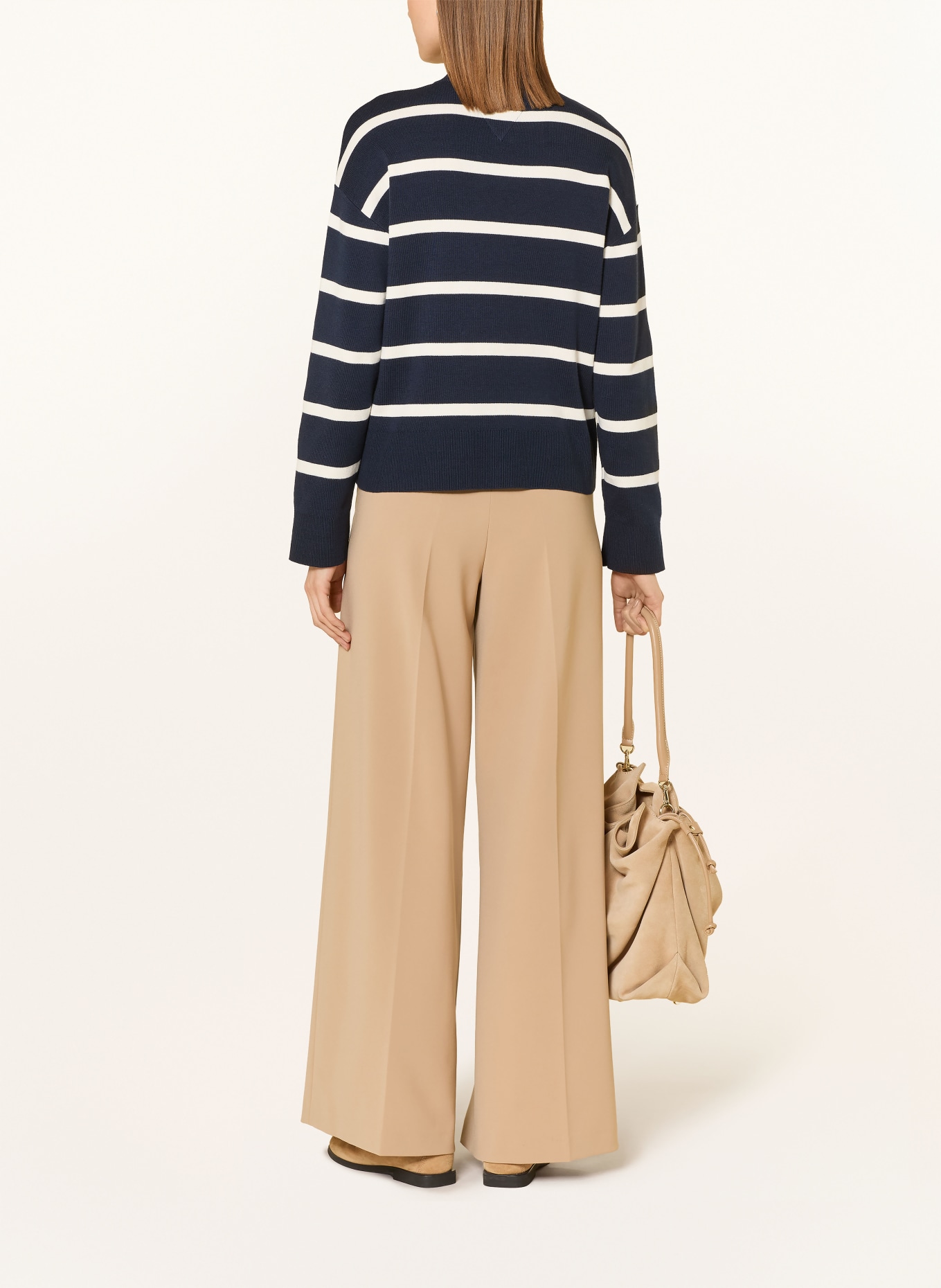 TOMMY HILFIGER sweater: DARK BLUE / WHITE