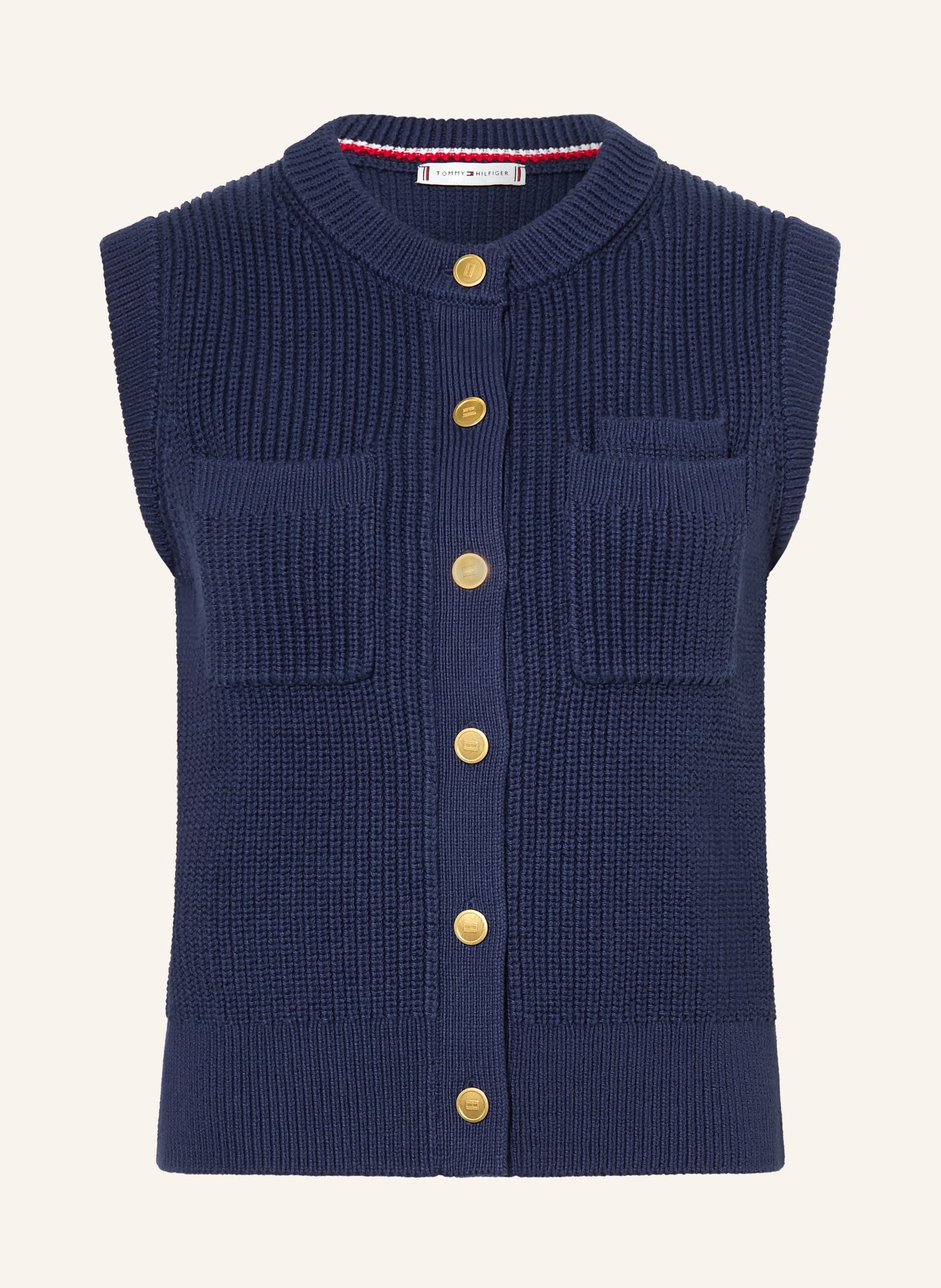 TOMMY HILFIGER kamizelka z dzianiny: GRANATOWY