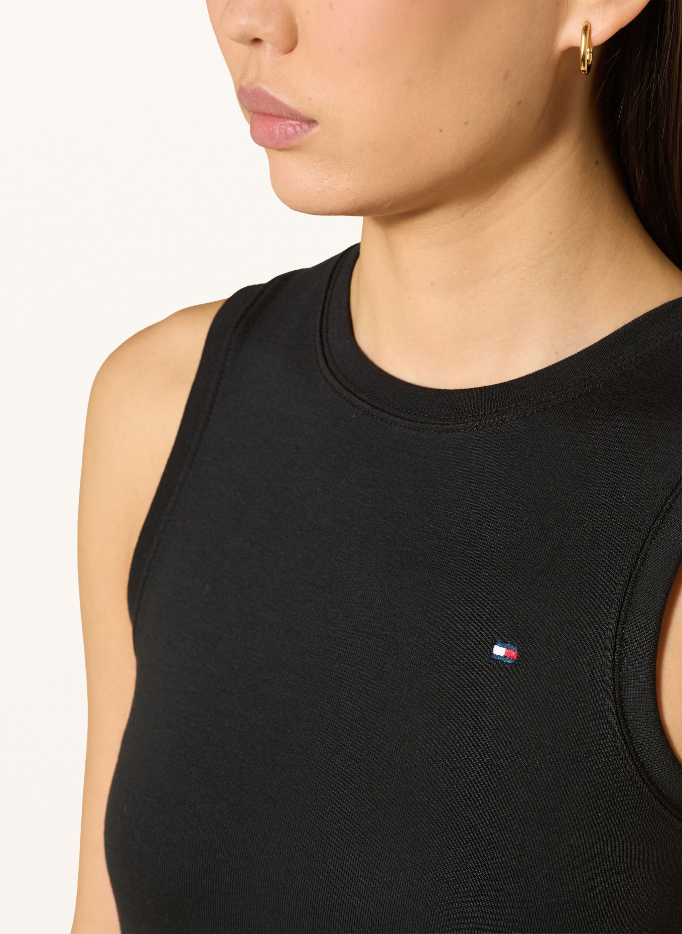 TOMMY HILFIGER Top: SCHWARZ