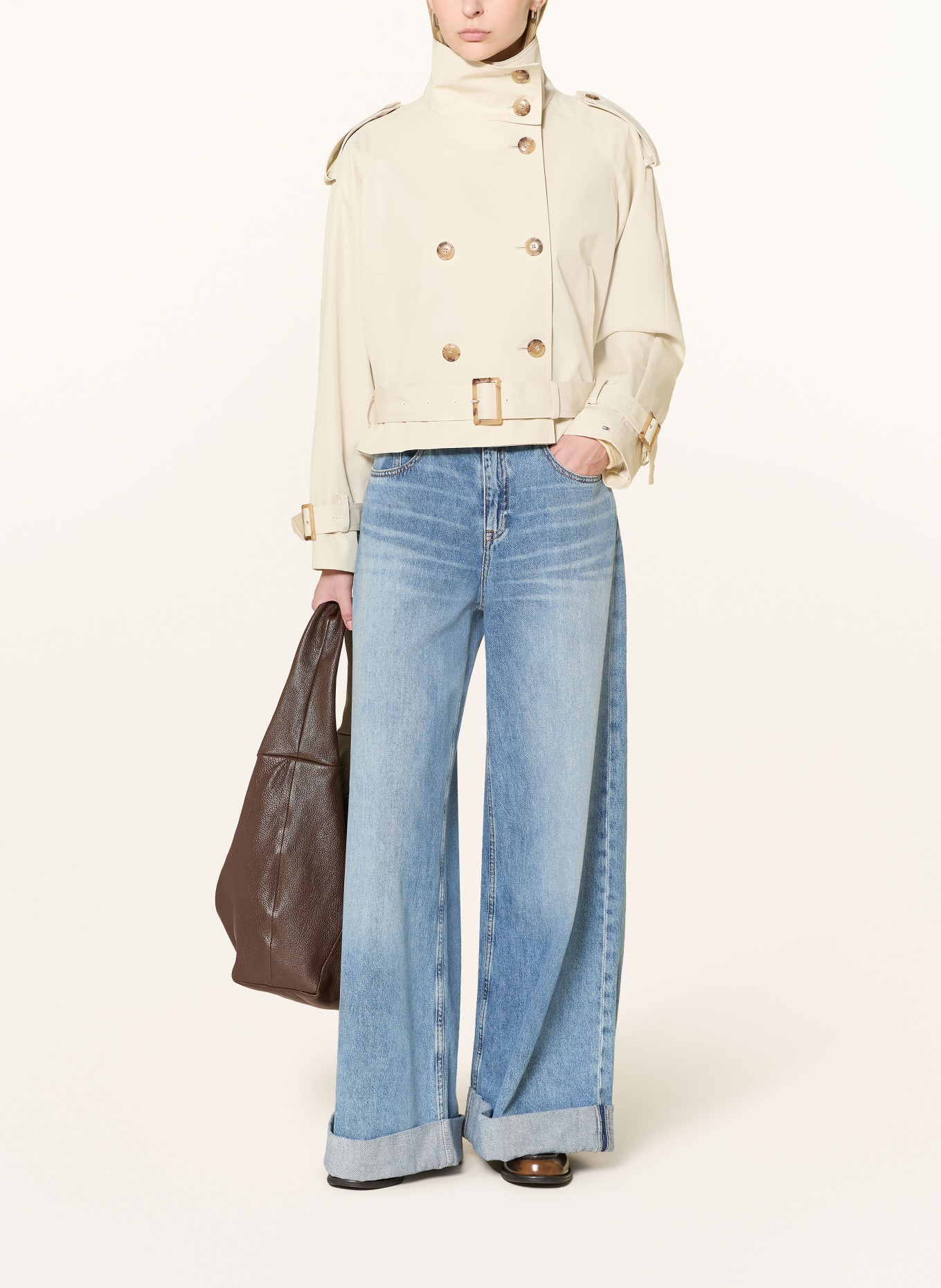 TOMMY HILFIGER kurtka trenczowa: BEŻOWY