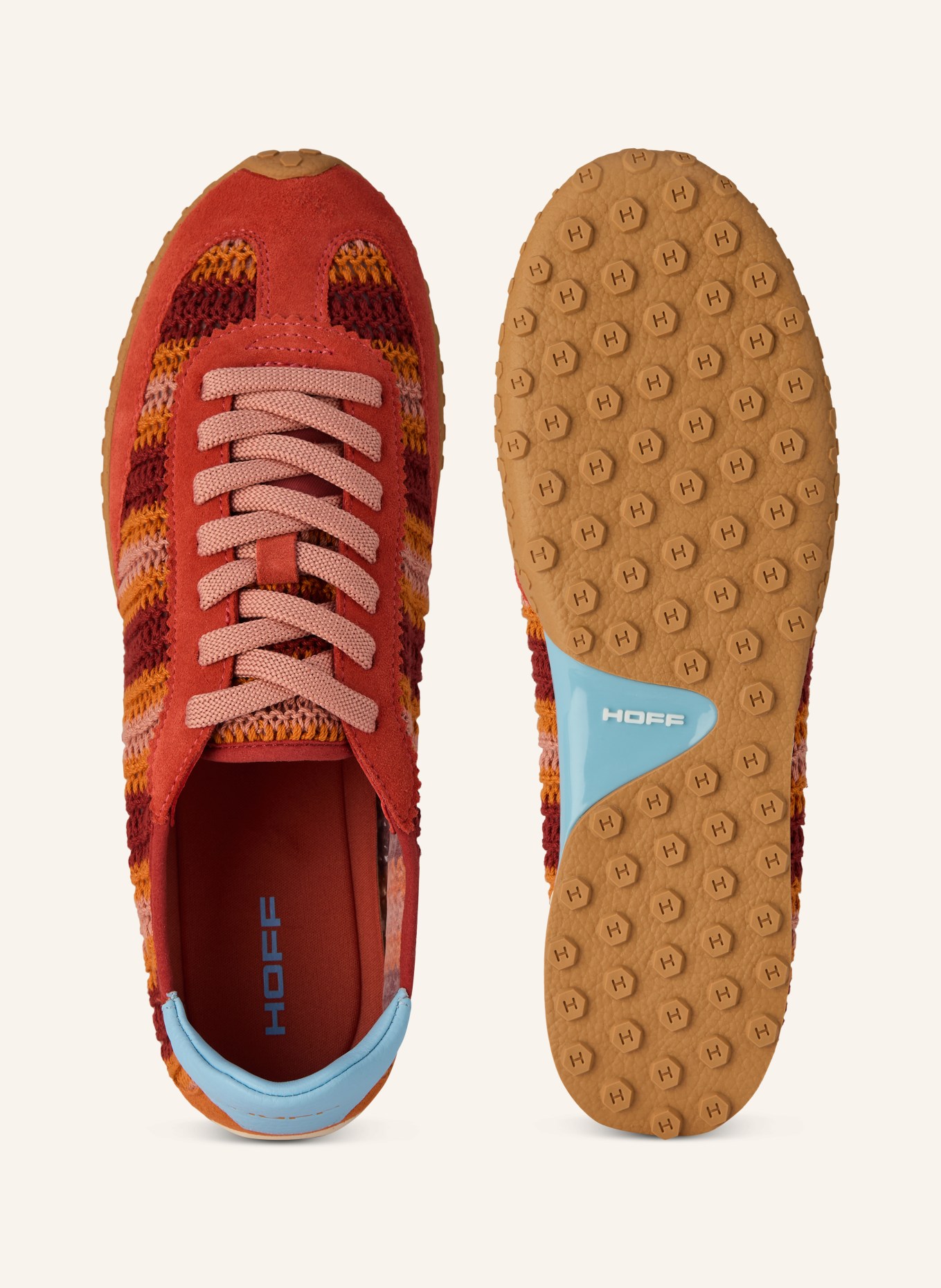 HOFF Sneakersy BRIDGE WOVEN: CZERWONY / CIEMNOCZERWONY / POMARAŃCZOWY