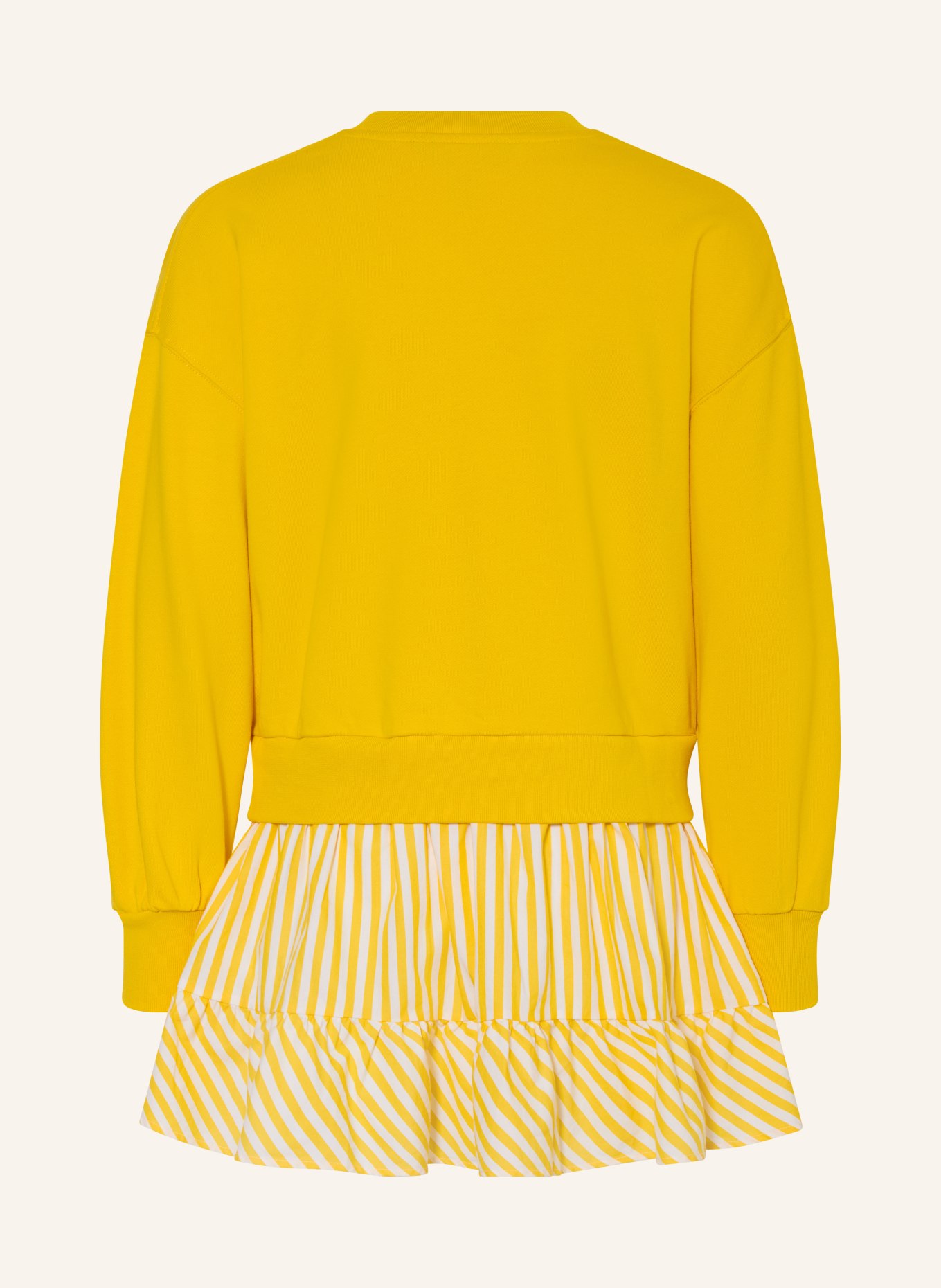 POLO RALPH LAUREN Sukienka z mieszanki materiałów: ŻÓŁTY / BIAŁY