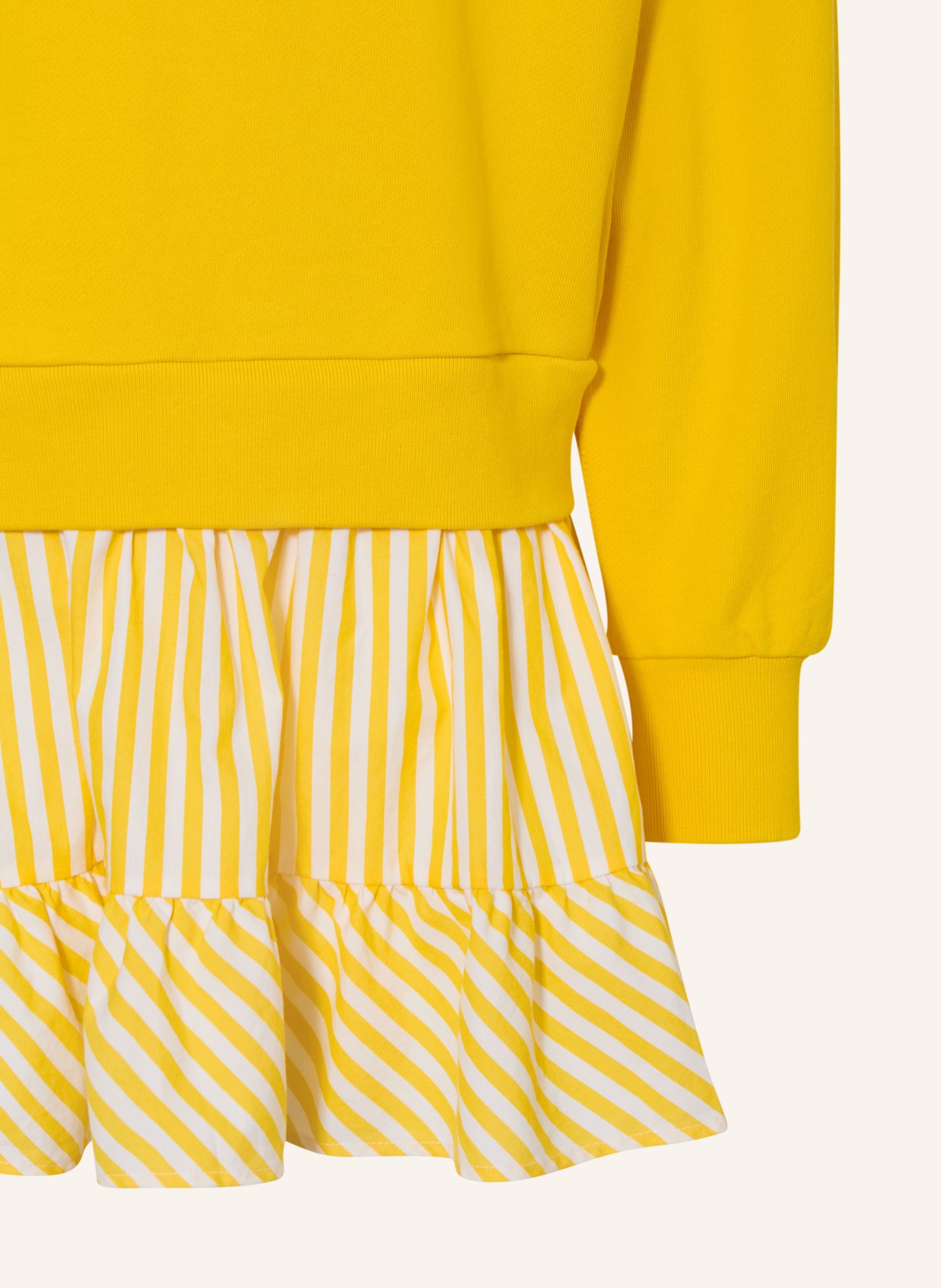 POLO RALPH LAUREN Sukienka z mieszanki materiałów: ŻÓŁTY / BIAŁY