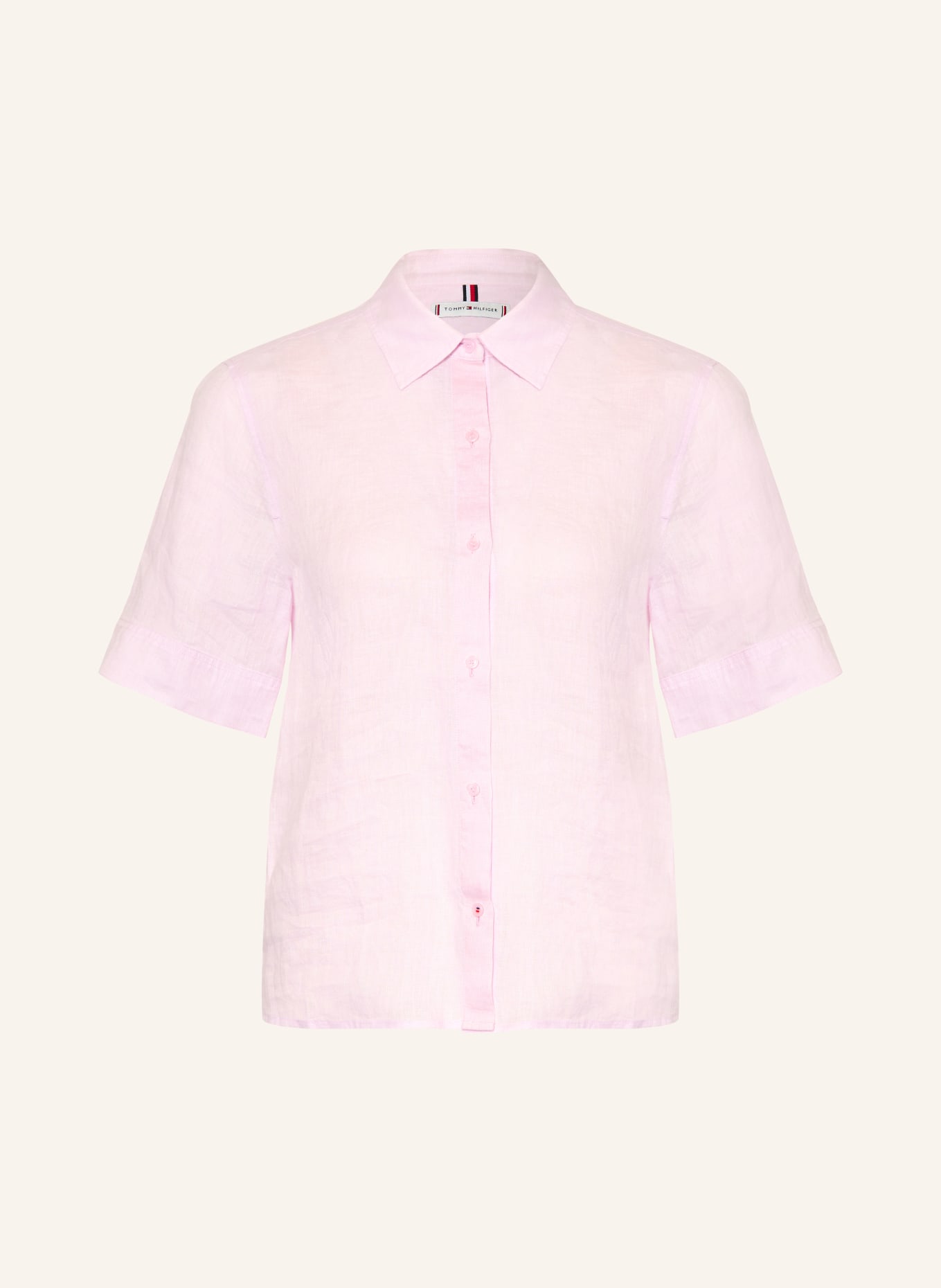 TOMMY HILFIGER Linen shirt blouse: LIGHT PINK