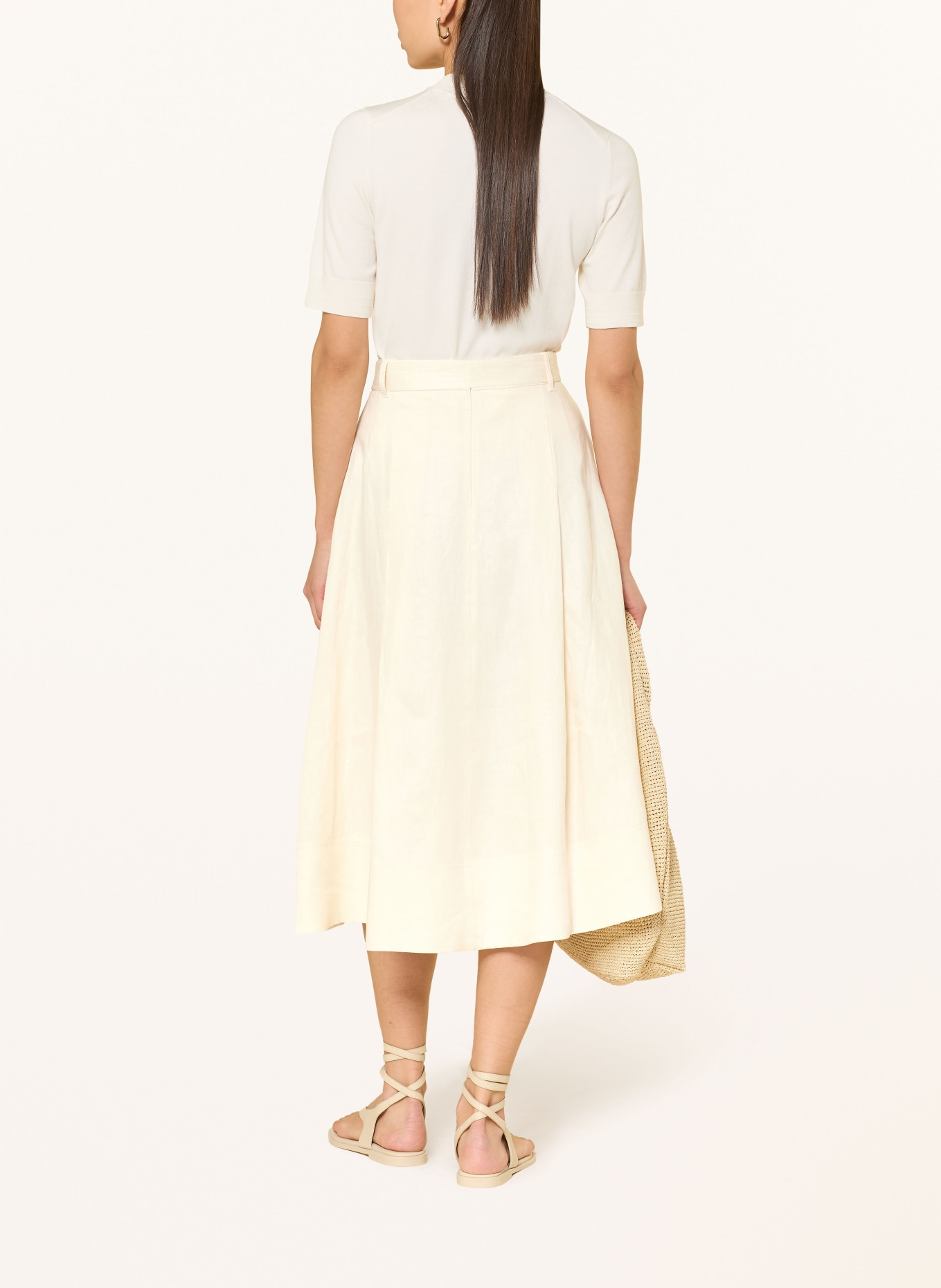 TOMMY HILFIGER Leinenrock: WEISS