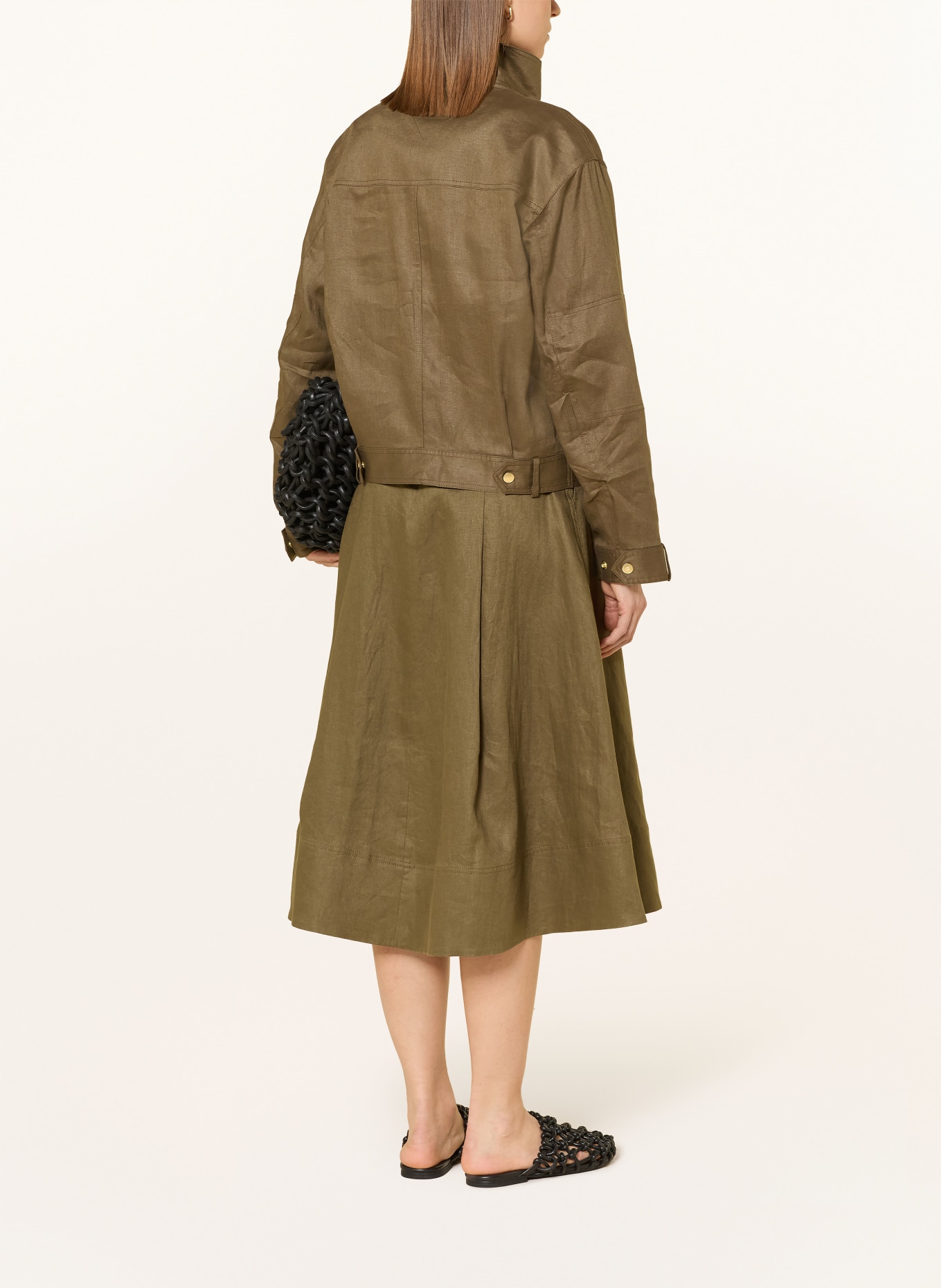 TOMMY HILFIGER jupe en lin: KAKI