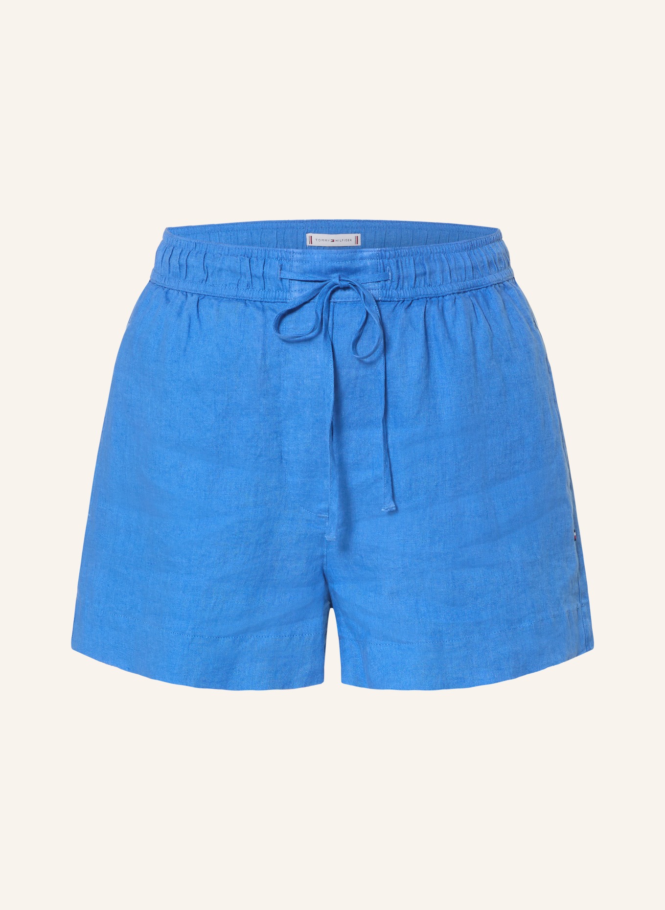 TOMMY HILFIGER linen shorts: BLUE