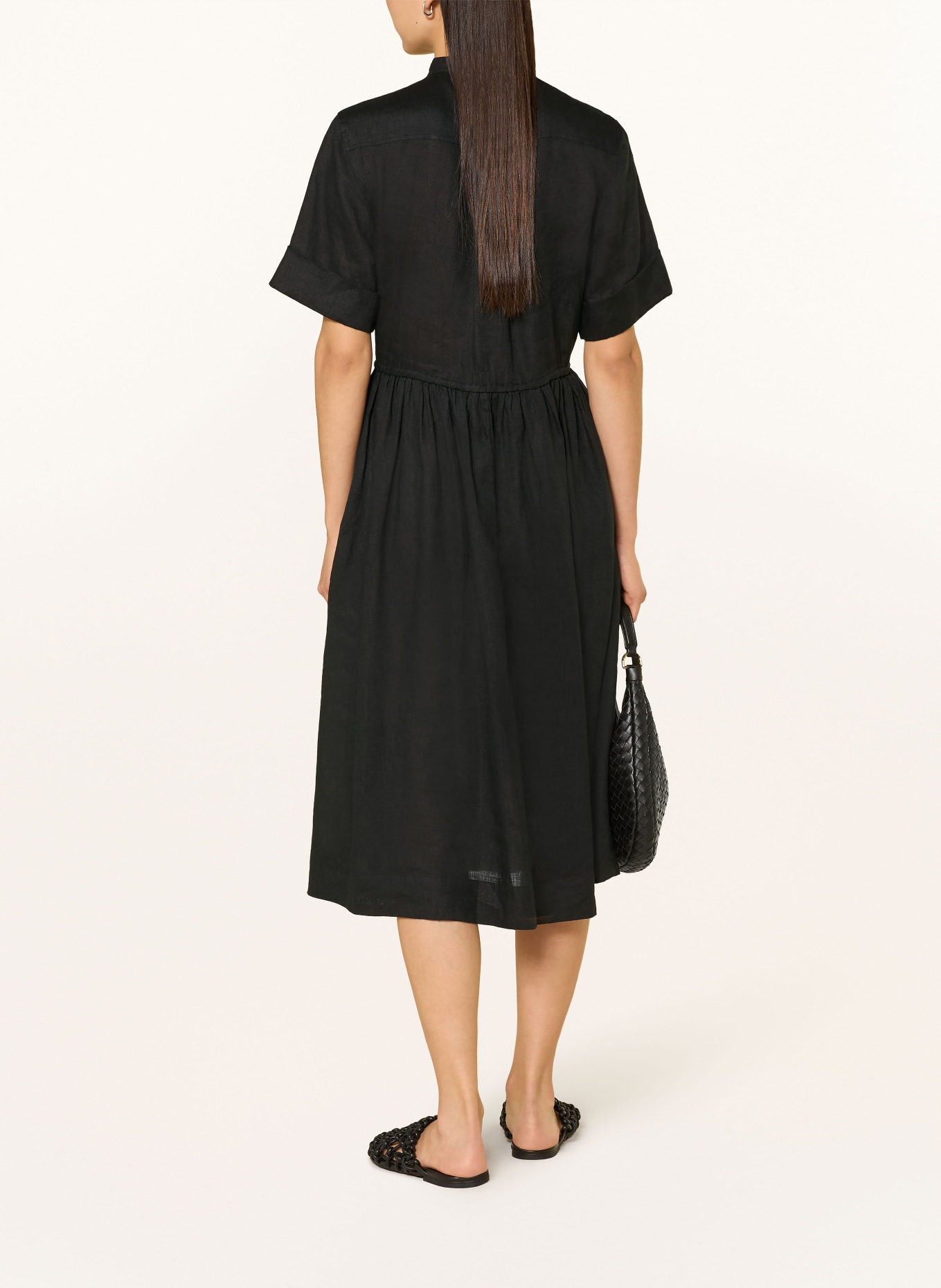 TOMMY HILFIGER robe en lin: NOIR