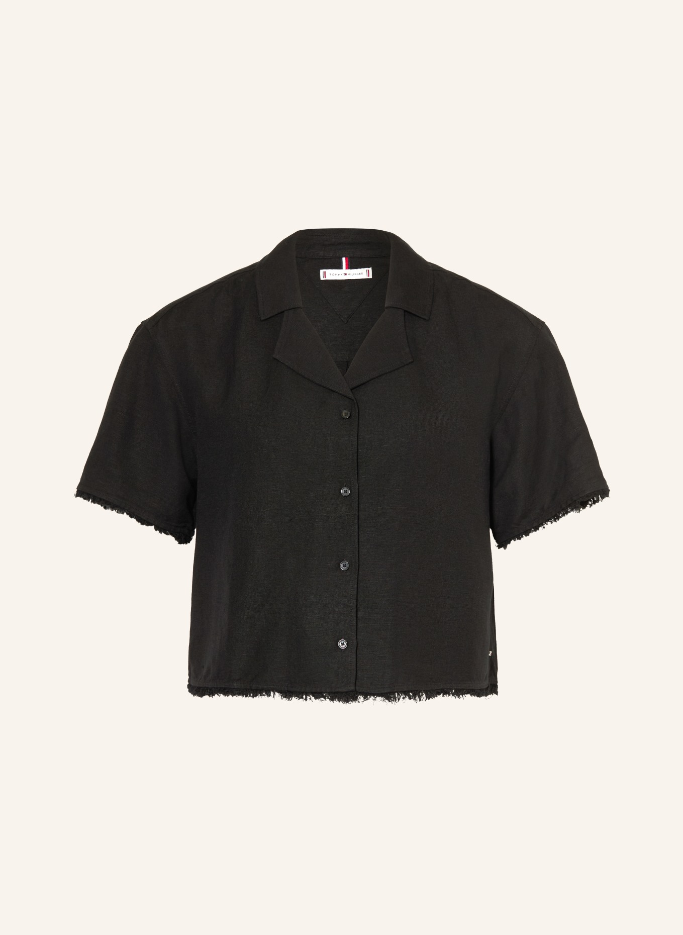 TOMMY HILFIGER Chemisier en lin: NOIR