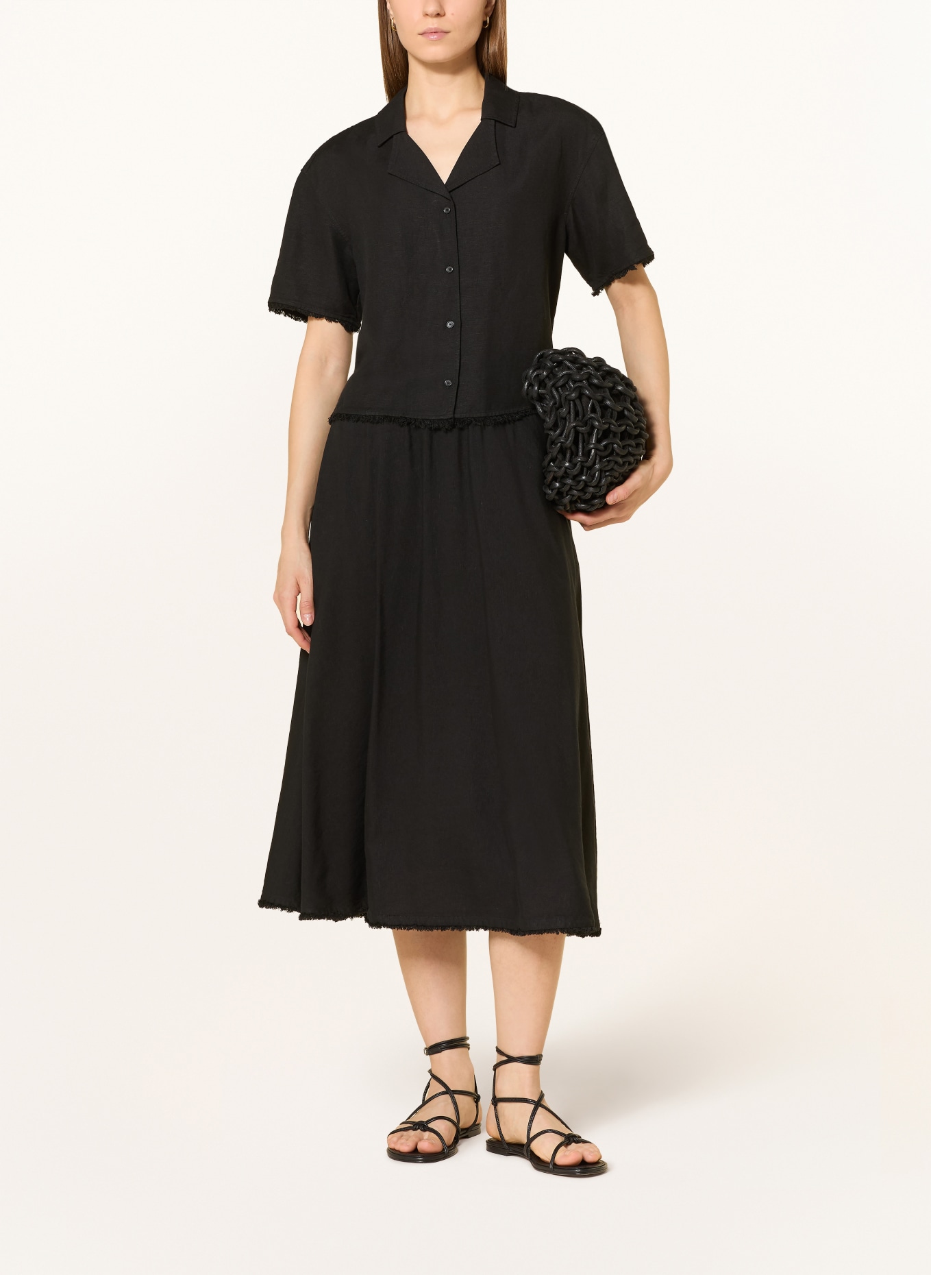 TOMMY HILFIGER Chemisier en lin: NOIR