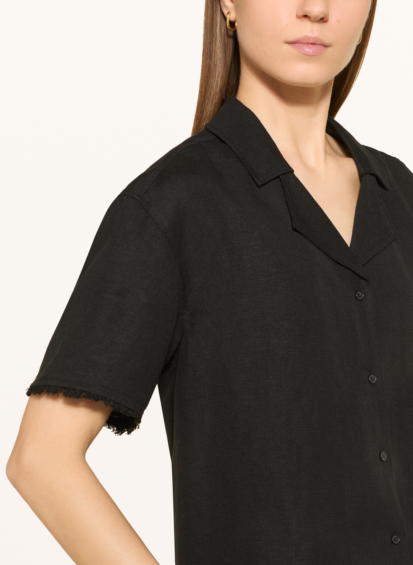 TOMMY HILFIGER Chemisier en lin: NOIR