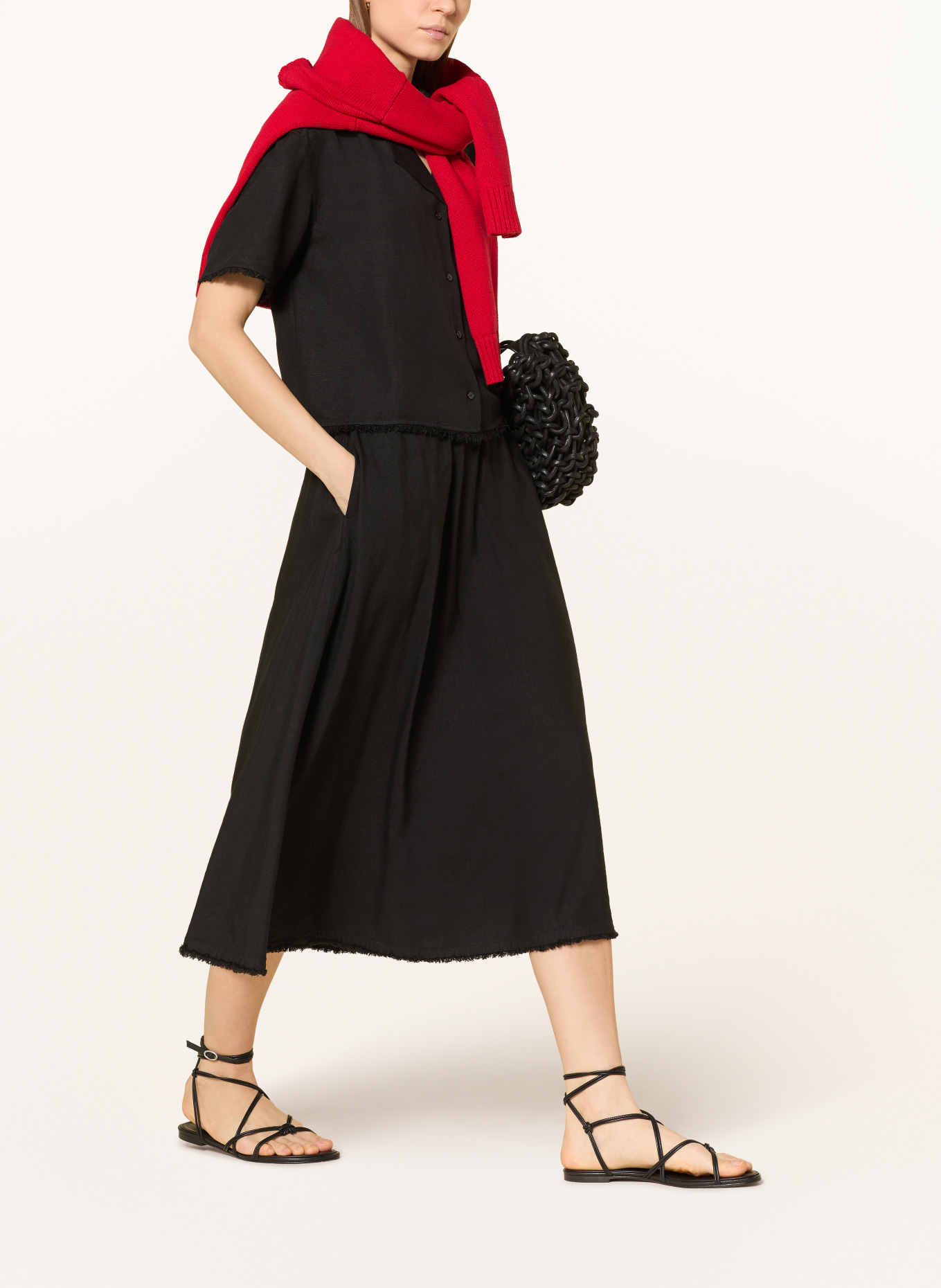 TOMMY HILFIGER Chemisier en lin: NOIR