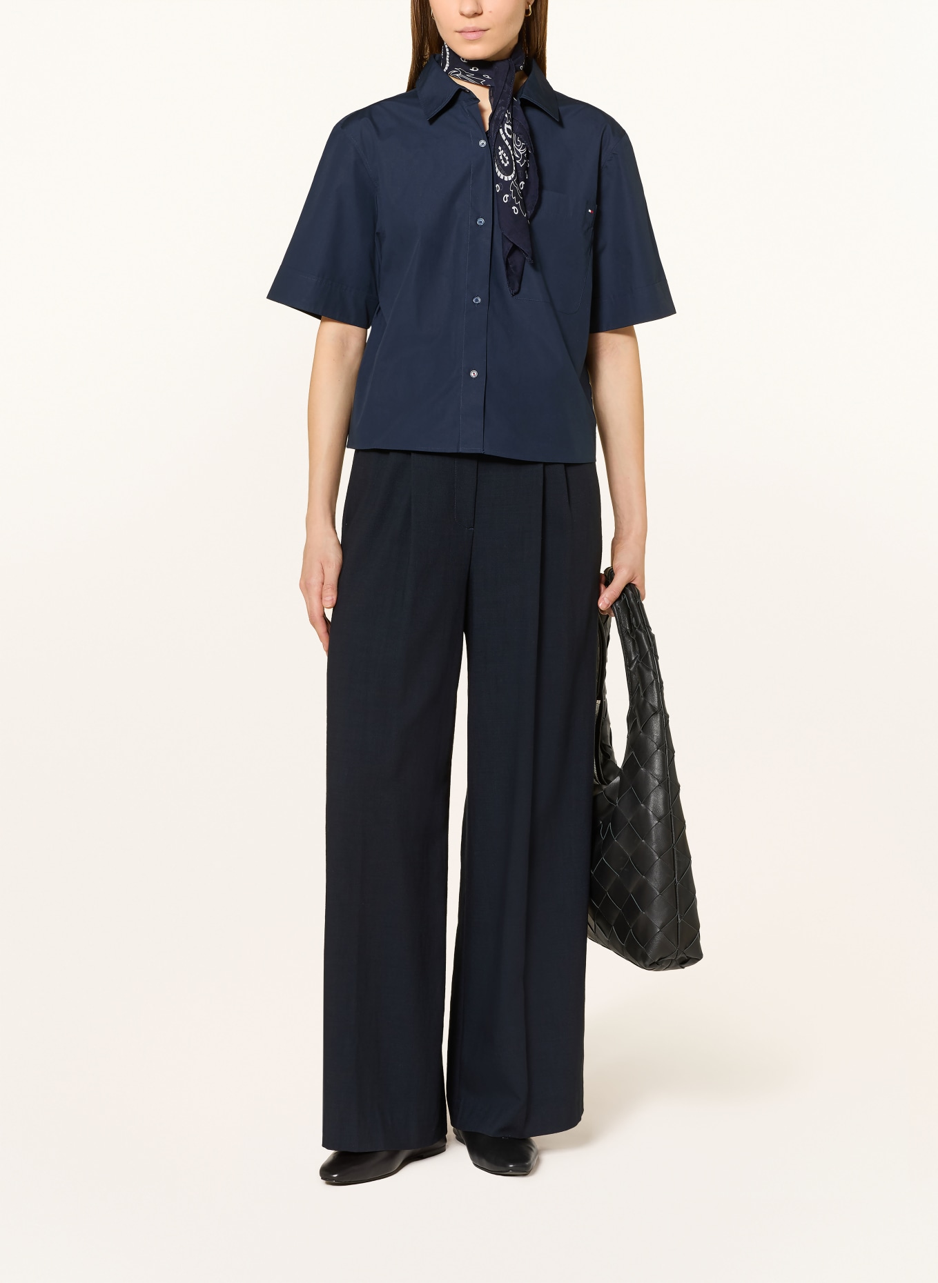 TOMMY HILFIGER Blusenshirt: DUNKELBLAU