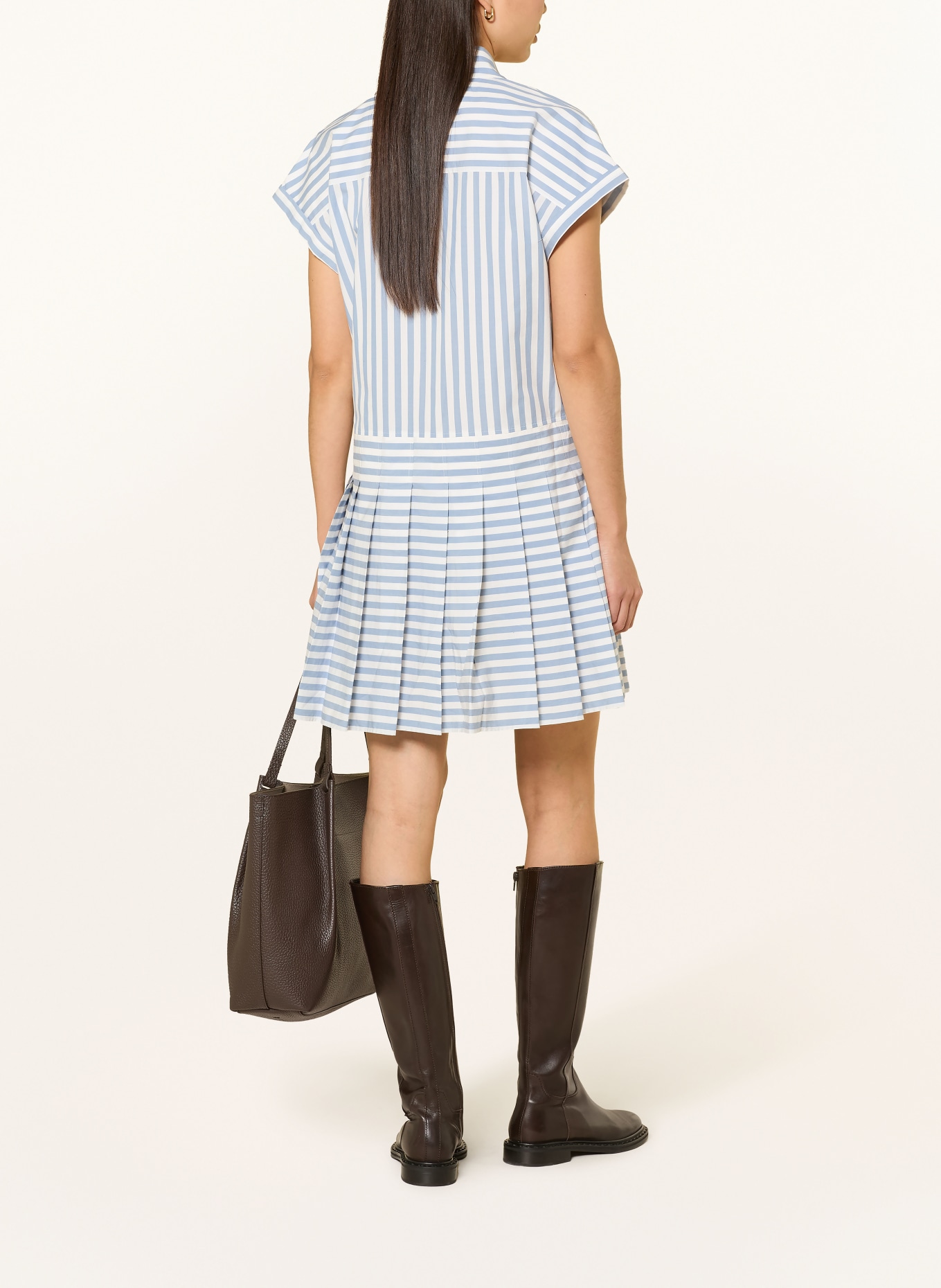 TOMMY HILFIGER robe chemise: BLEU CLAIR / ÉCRU