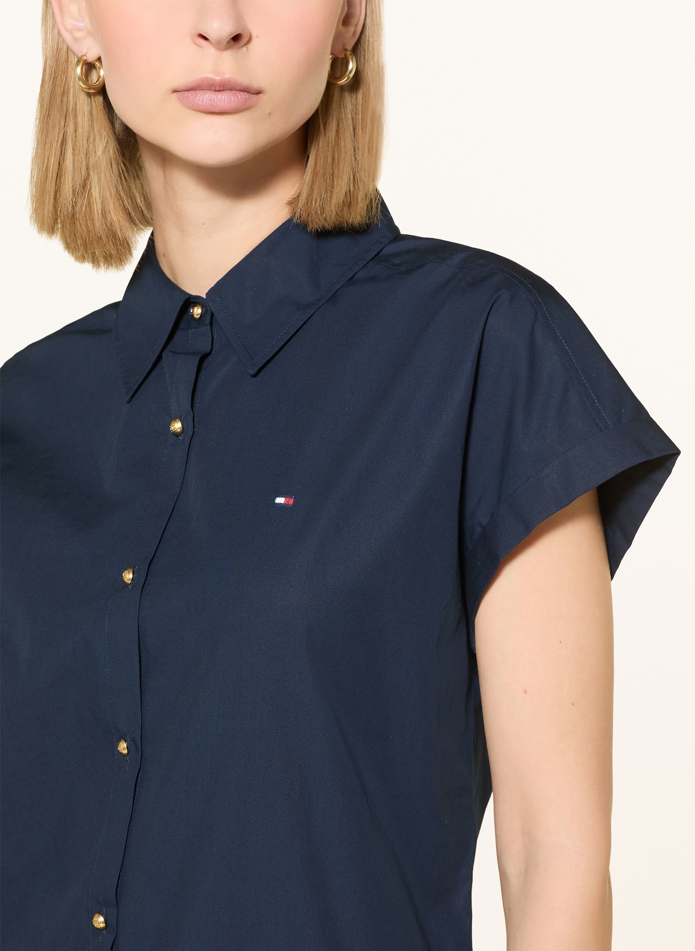 TOMMY HILFIGER robe chemise: BLEU FONCÉ