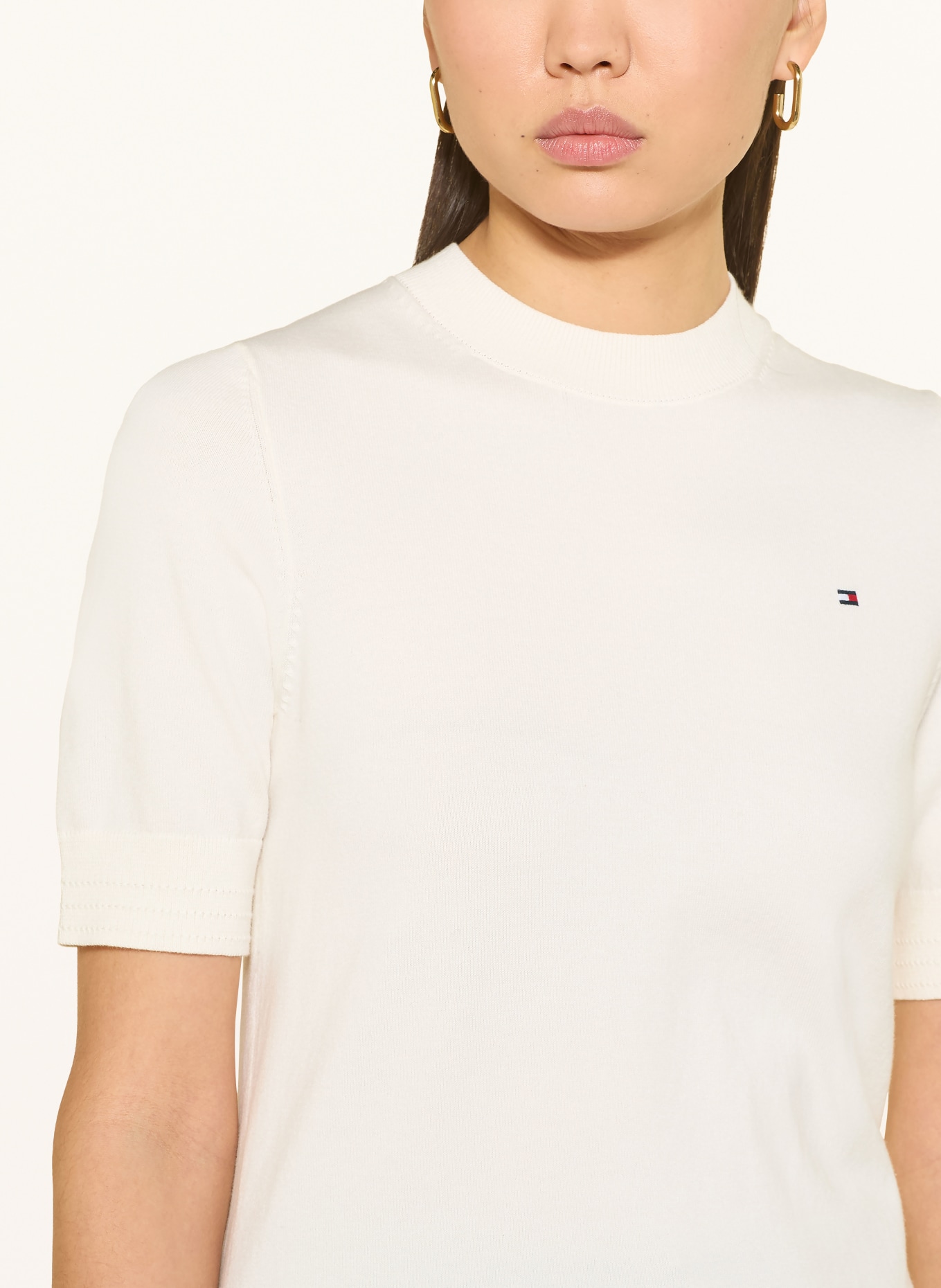 TOMMY HILFIGER knit shirt: CREAM