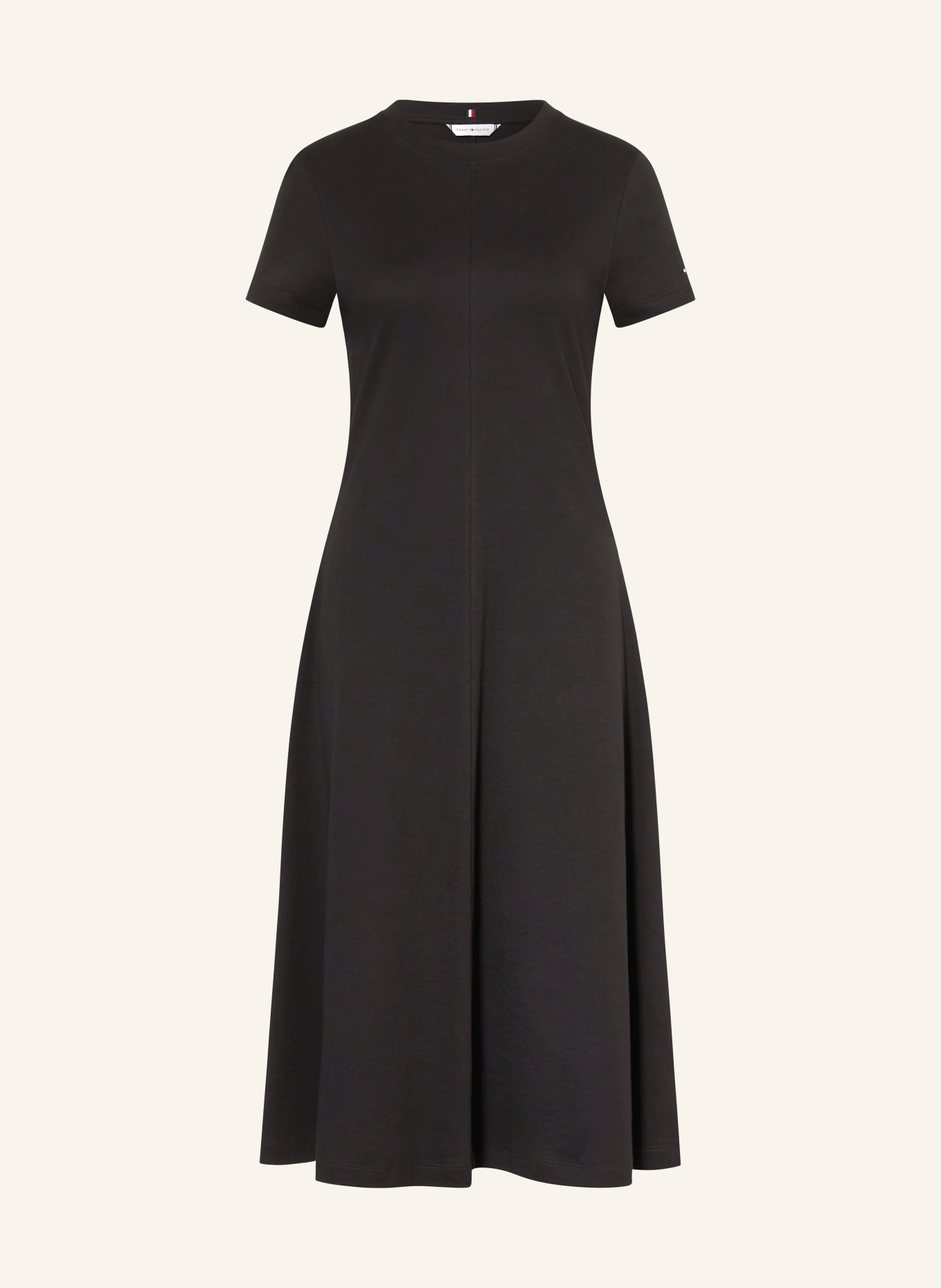 TOMMY HILFIGER Kleid INTERLOCK: SCHWARZ