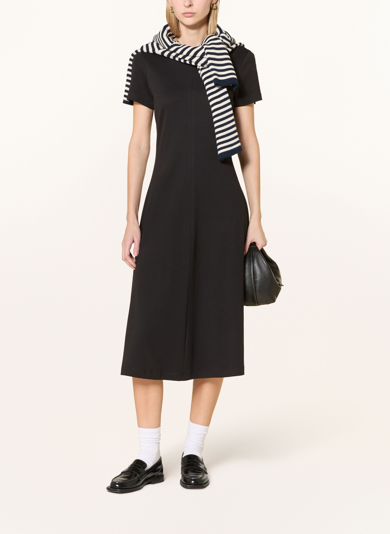 TOMMY HILFIGER Kleid INTERLOCK: SCHWARZ