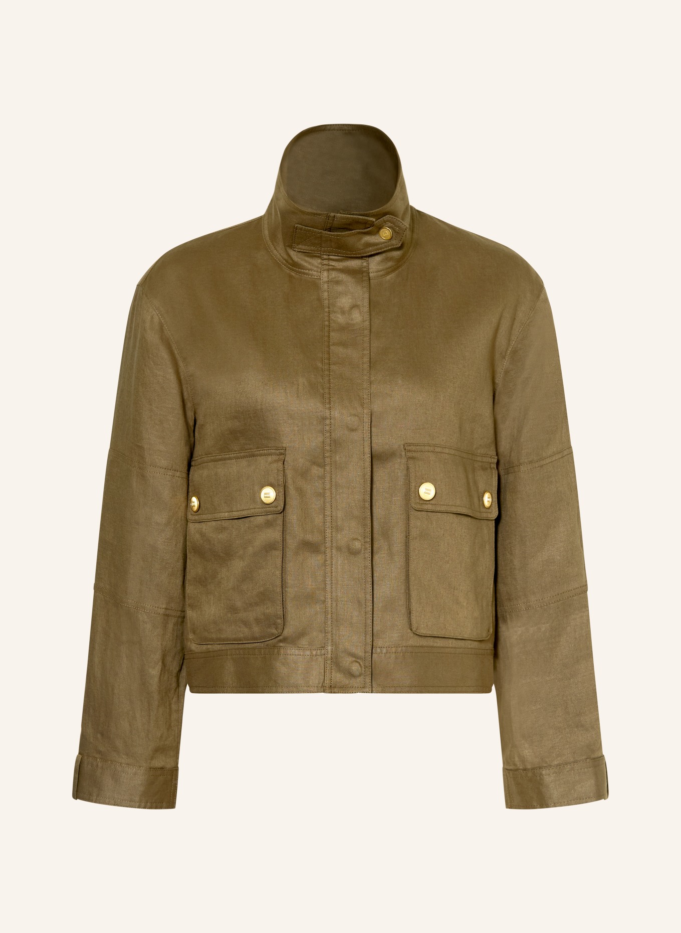 TOMMY HILFIGER Leinenjacke: KHAKI