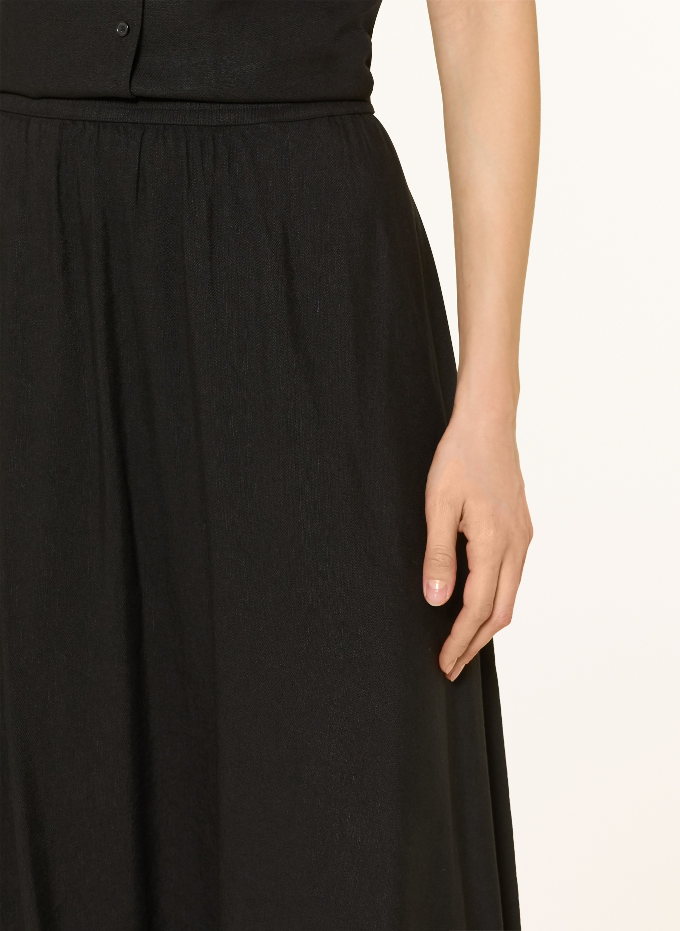 TOMMY HILFIGER Jupe en lin: NOIR