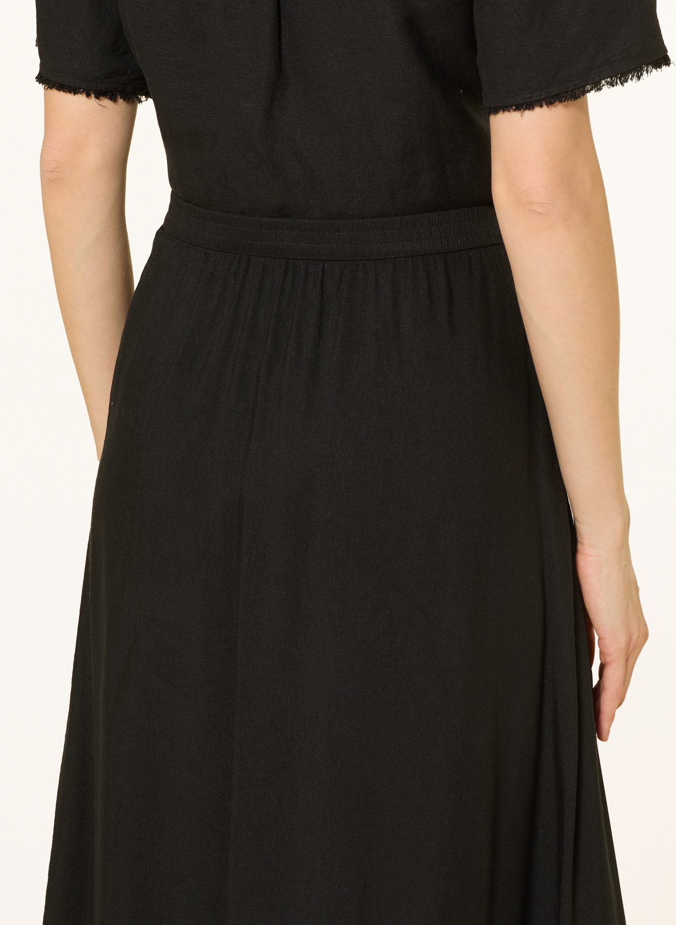 TOMMY HILFIGER Jupe en lin: NOIR