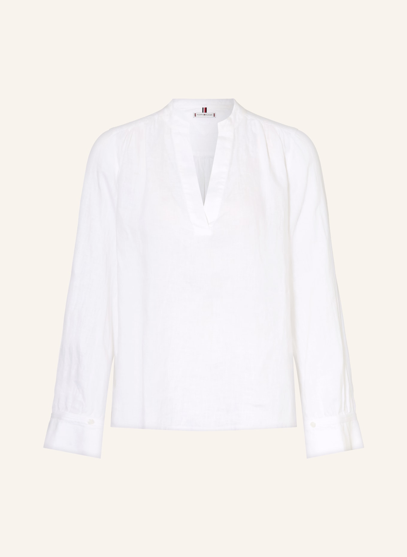 TOMMY HILFIGER Blusenshirt aus Leinen: WEISS