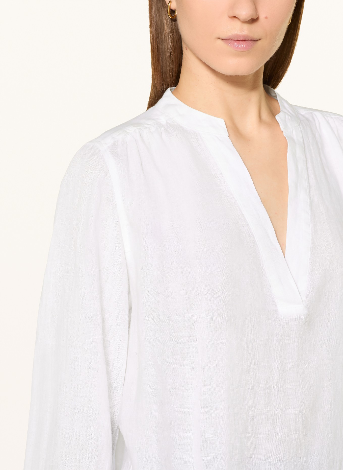 TOMMY HILFIGER Blusenshirt aus Leinen: WEISS