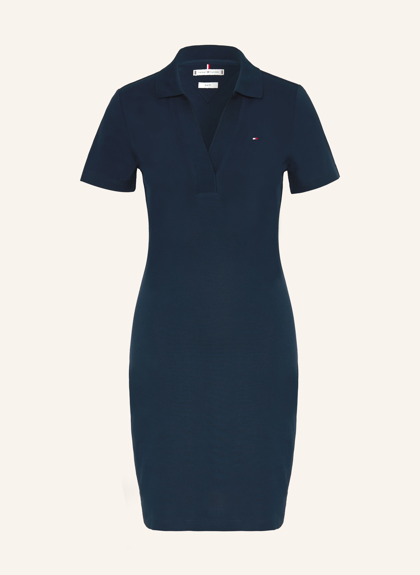 TOMMY HILFIGER Piqué-Kleid: DUNKELBLAU