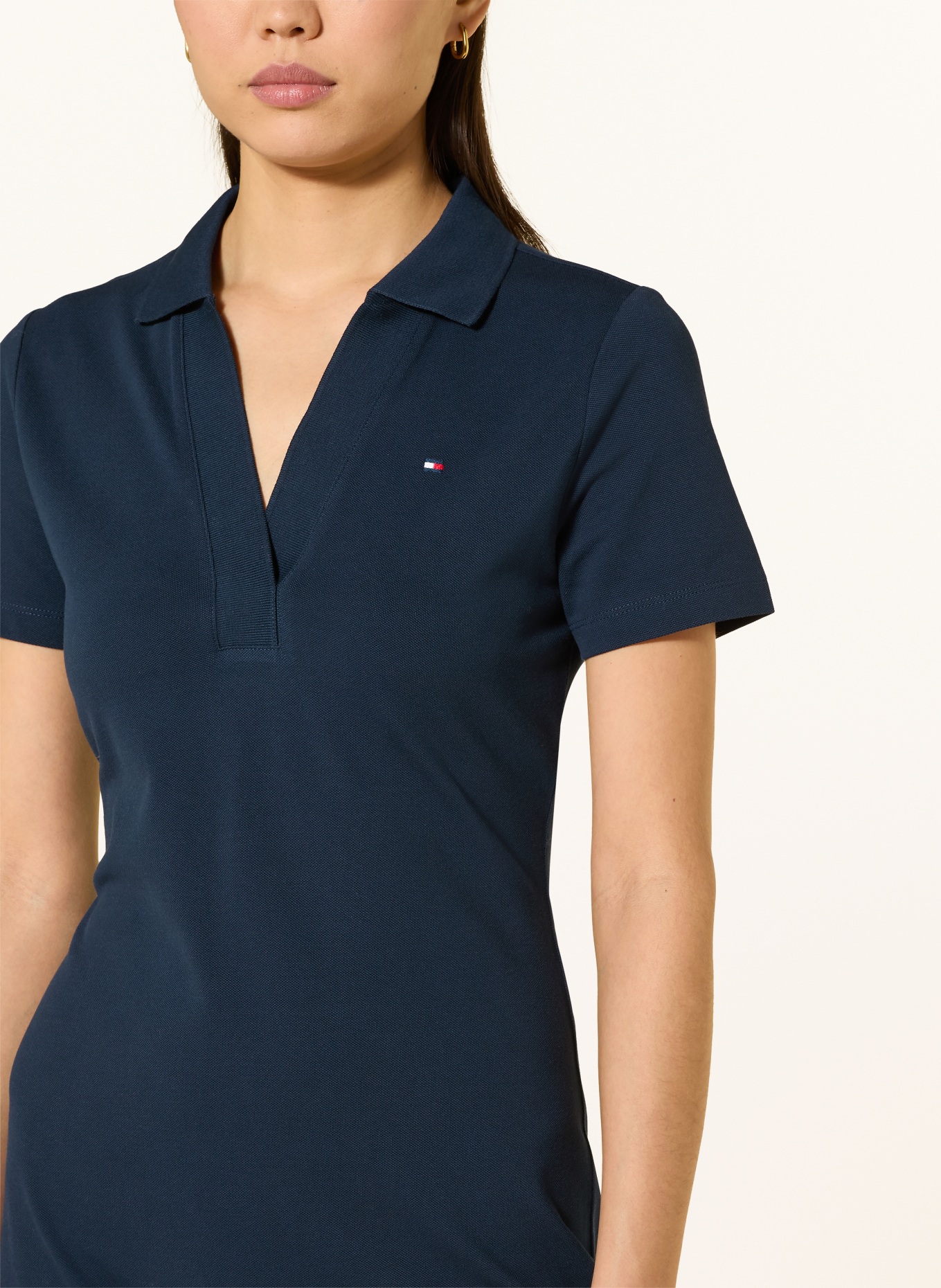 TOMMY HILFIGER Piqué-Kleid: DUNKELBLAU