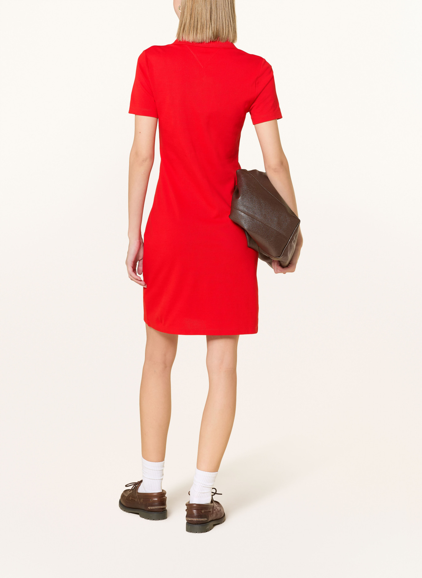 TOMMY HILFIGER Piqué-Kleid: ROT