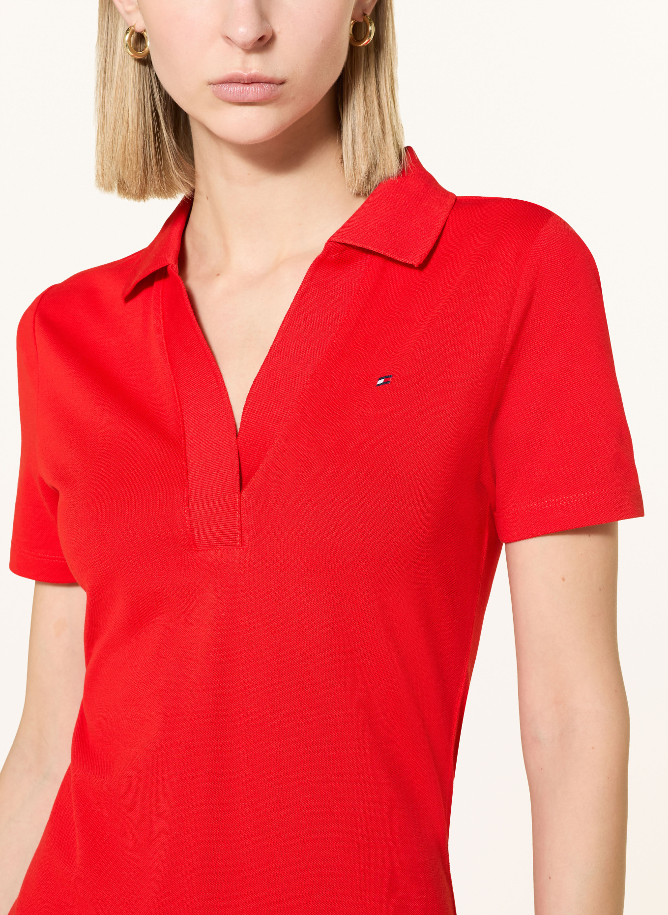 TOMMY HILFIGER Piqué-Kleid: ROT