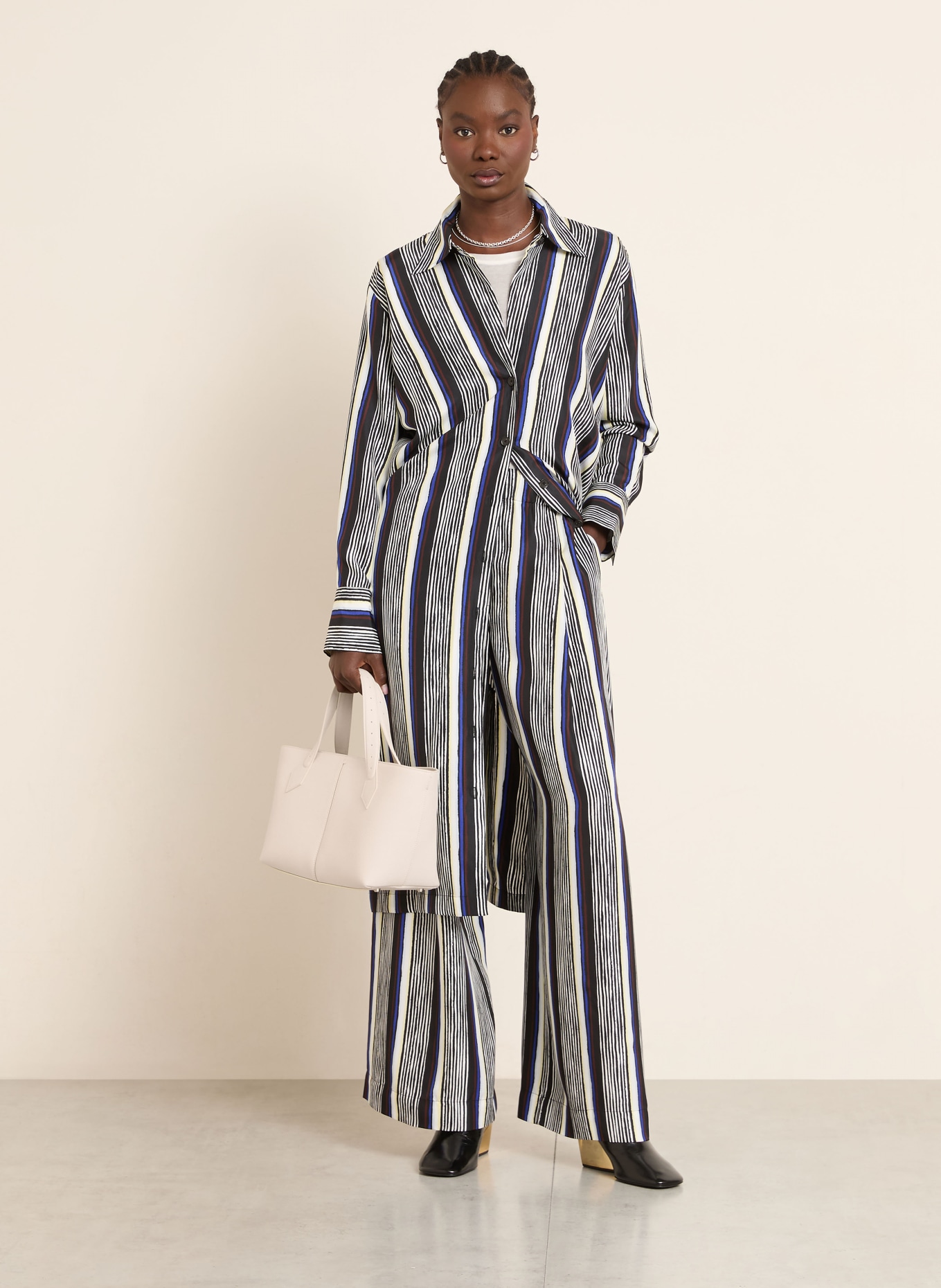 Proenza Schouler Handtas EAST WEST TOTE: WIT / ZILVER