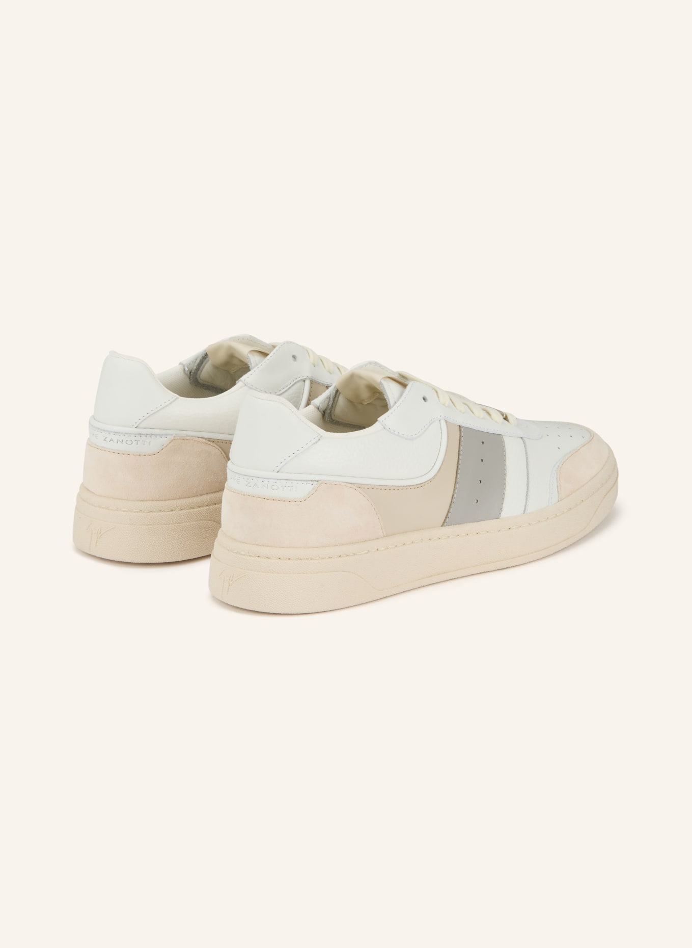 GIUSEPPE ZANOTTI DESIGN Sneaker GZ94: WEISS / BEIGE / GRAU