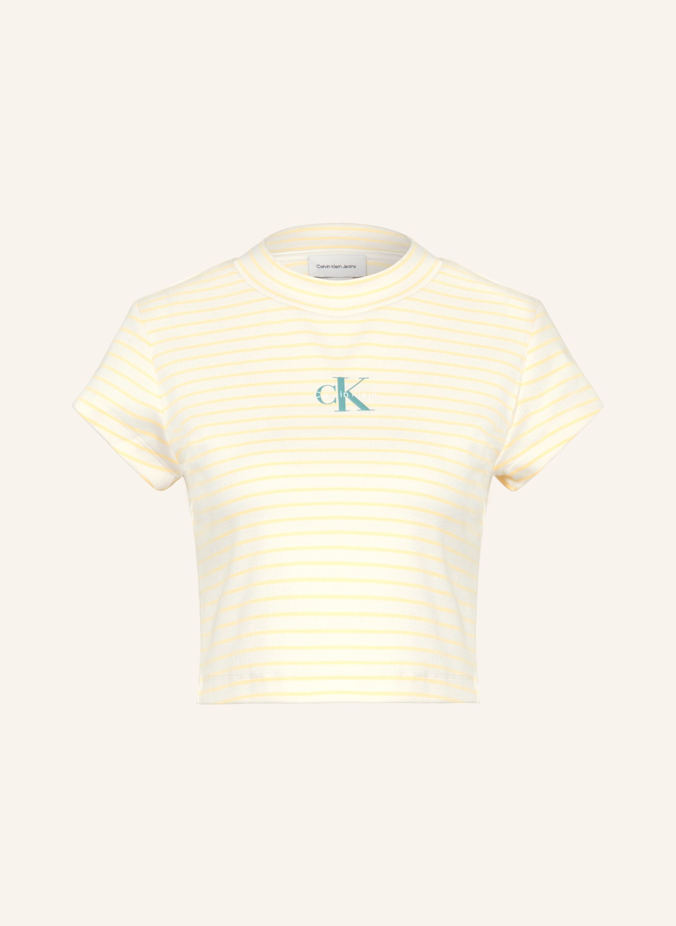 Calvin Klein Jeans Krátké tričko: REŽNÁ / TMAVĚ ŽLUTÁ