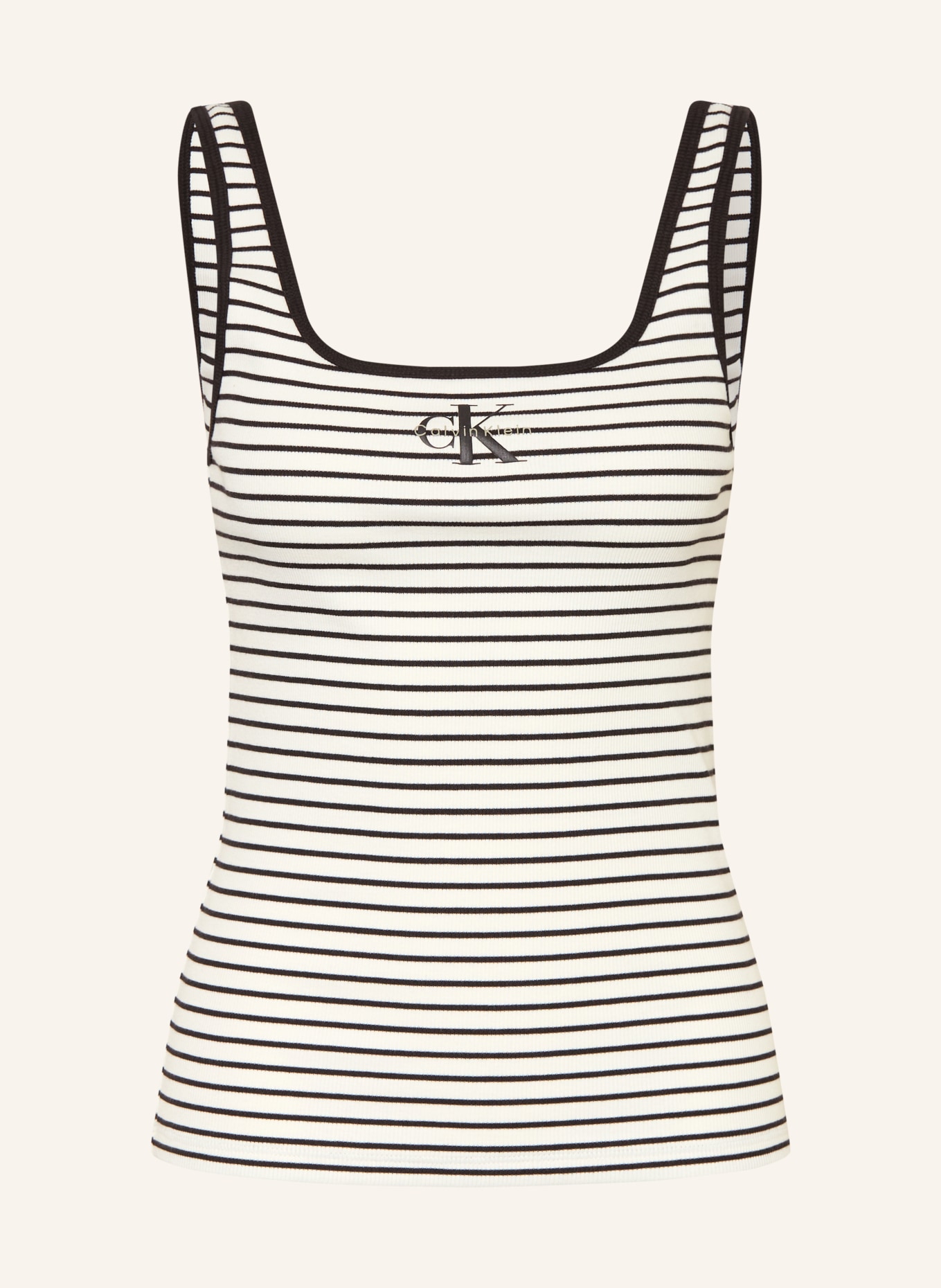 Calvin Klein Jeans Top: ECRU / SCHWARZ