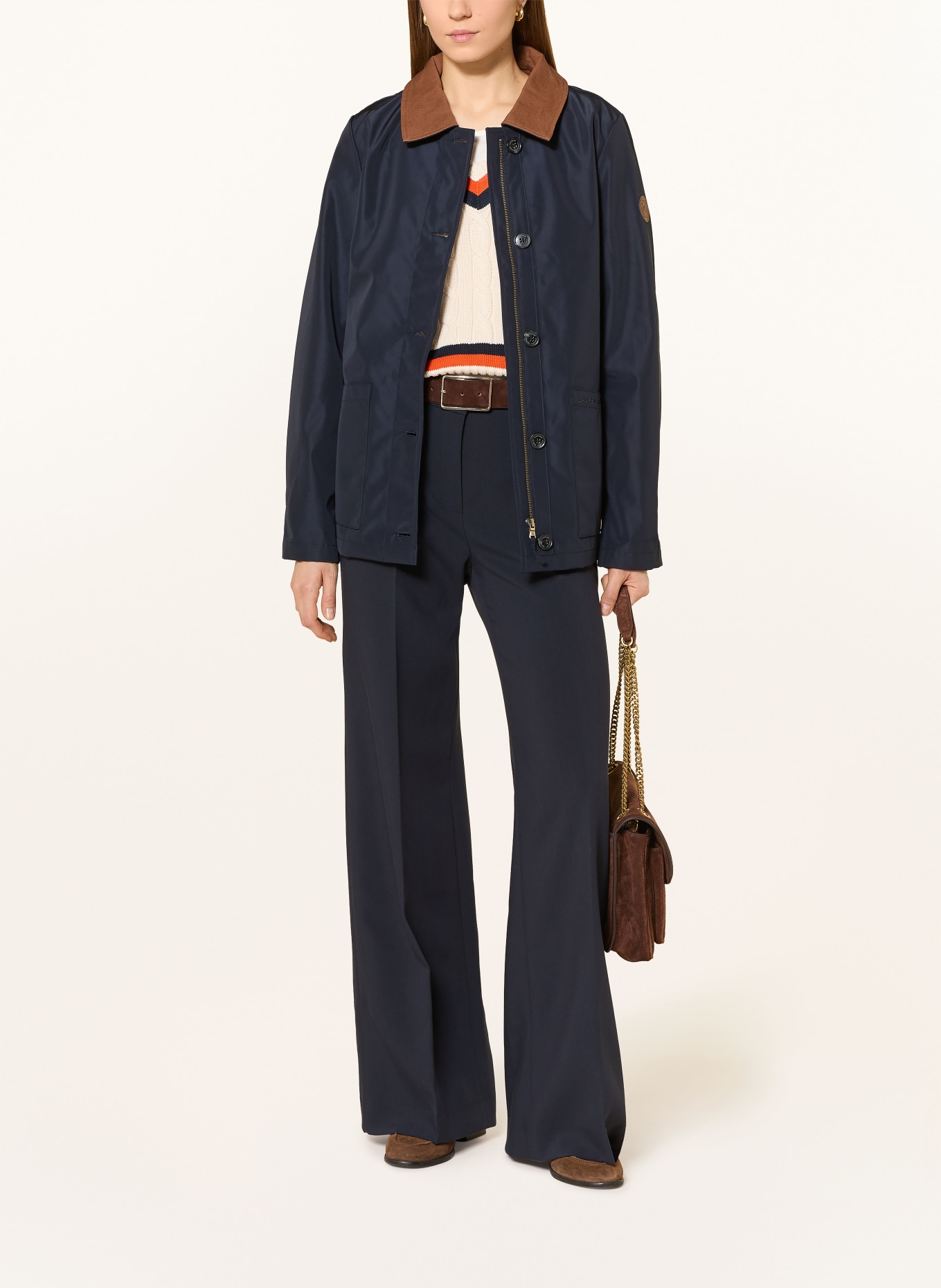 LAUREN RALPH LAUREN Jacke: DUNKELBLAU / BRAUN