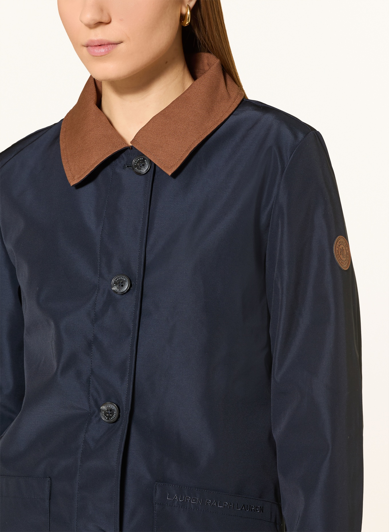 LAUREN RALPH LAUREN Jacke: DUNKELBLAU / BRAUN
