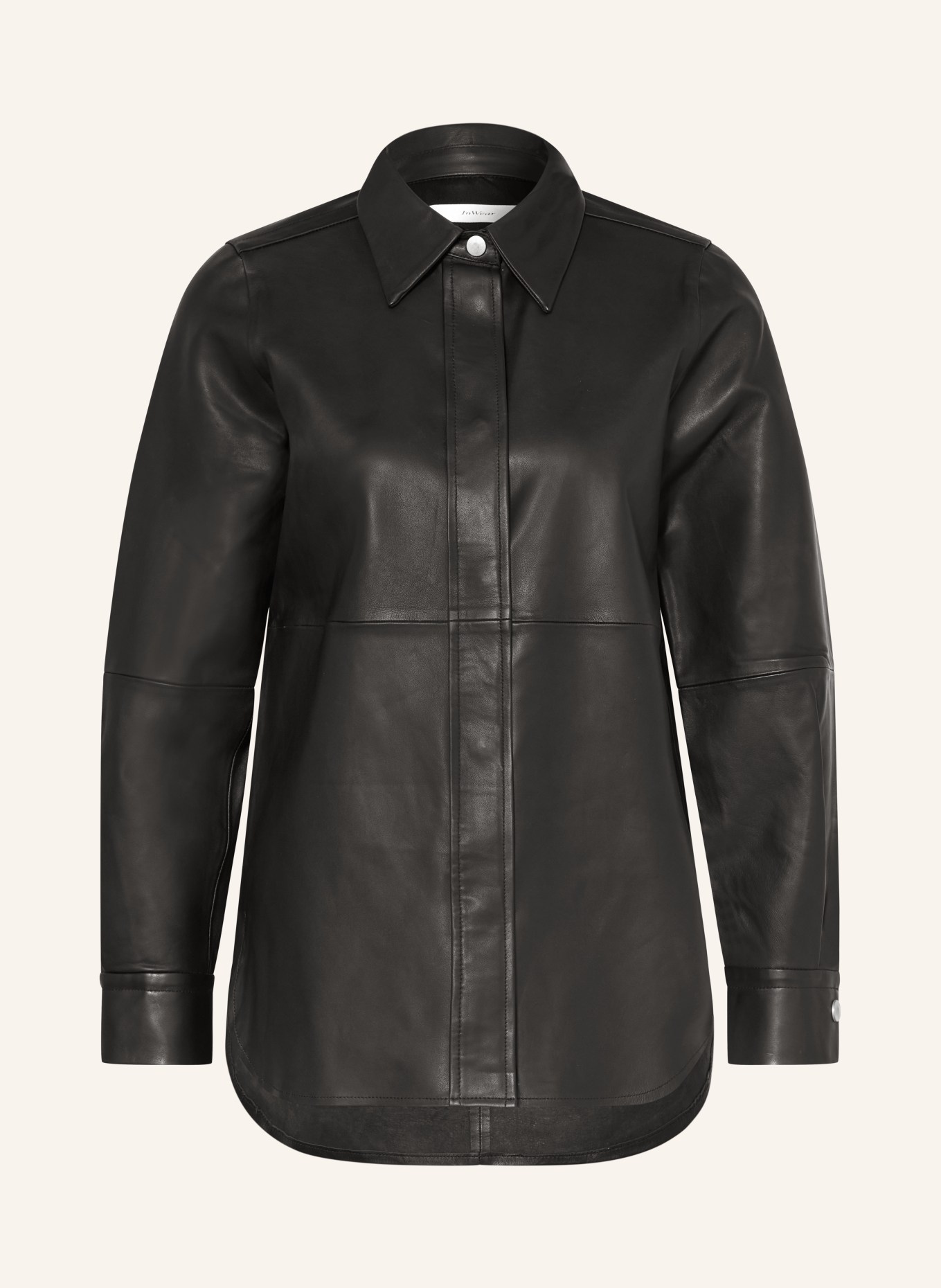 InWear Kožená bunda HADLEEIW: ČERNÁ